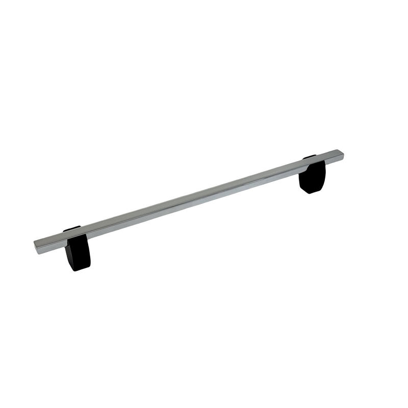4765- Appliance pull- Matte Black stems with Chrome Bars.  .