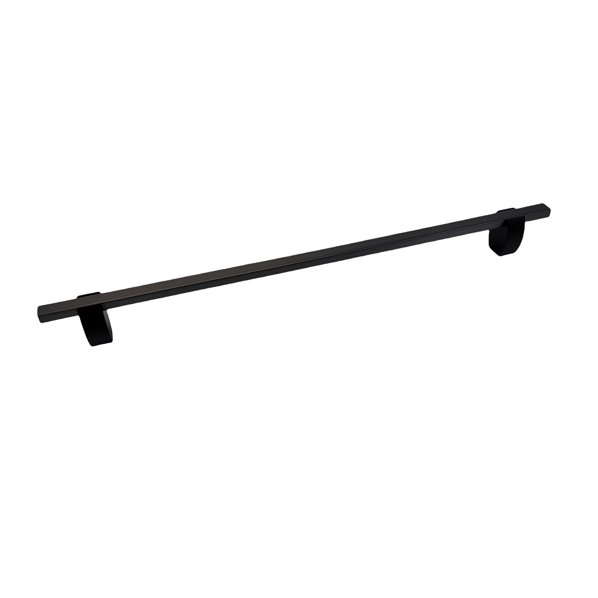 4765- Appliance pull- Matte Black stems with Titanium Bars.
