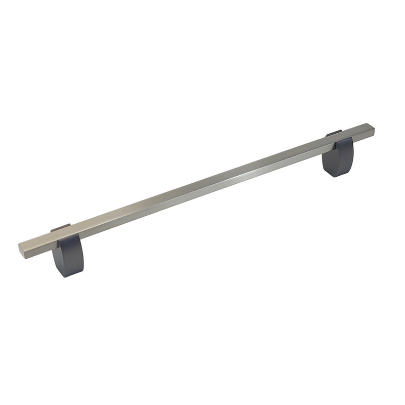4765- Appliance pull- Titanium stems with Brushed Nickel Bars.