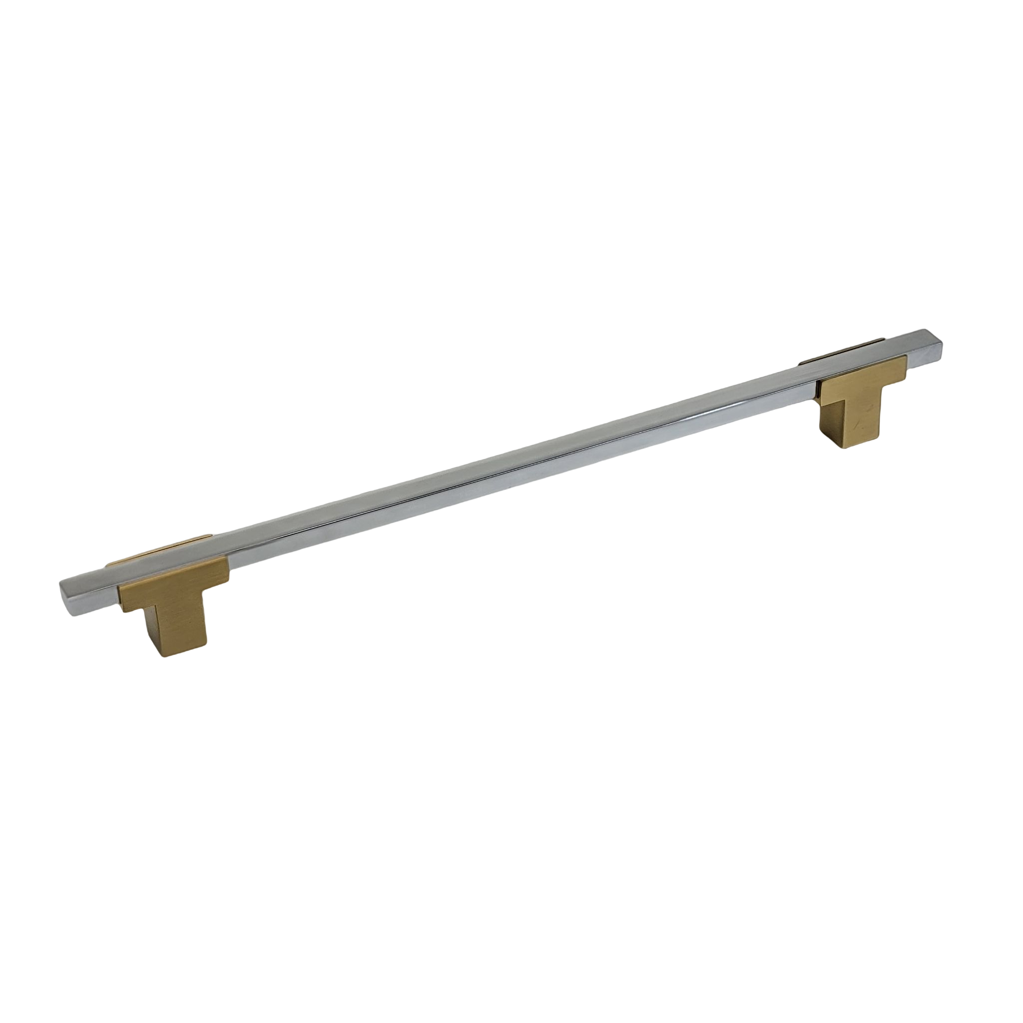 Modern Two Tone Appliance Pull - Brushed Gold Base 4777