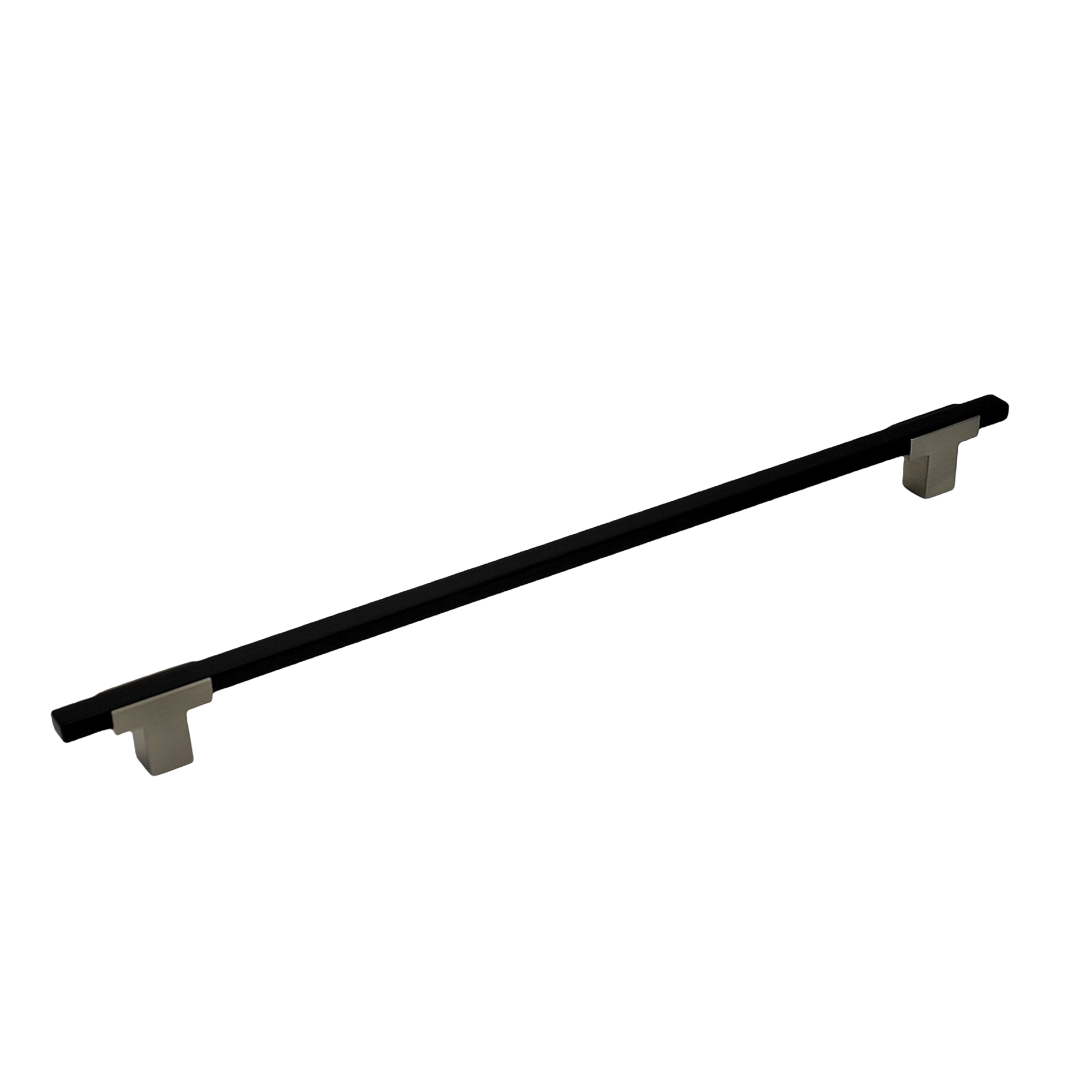 4777 - APPLIANCE PULL - Brushed Nickel Base with Matte Black bar. 