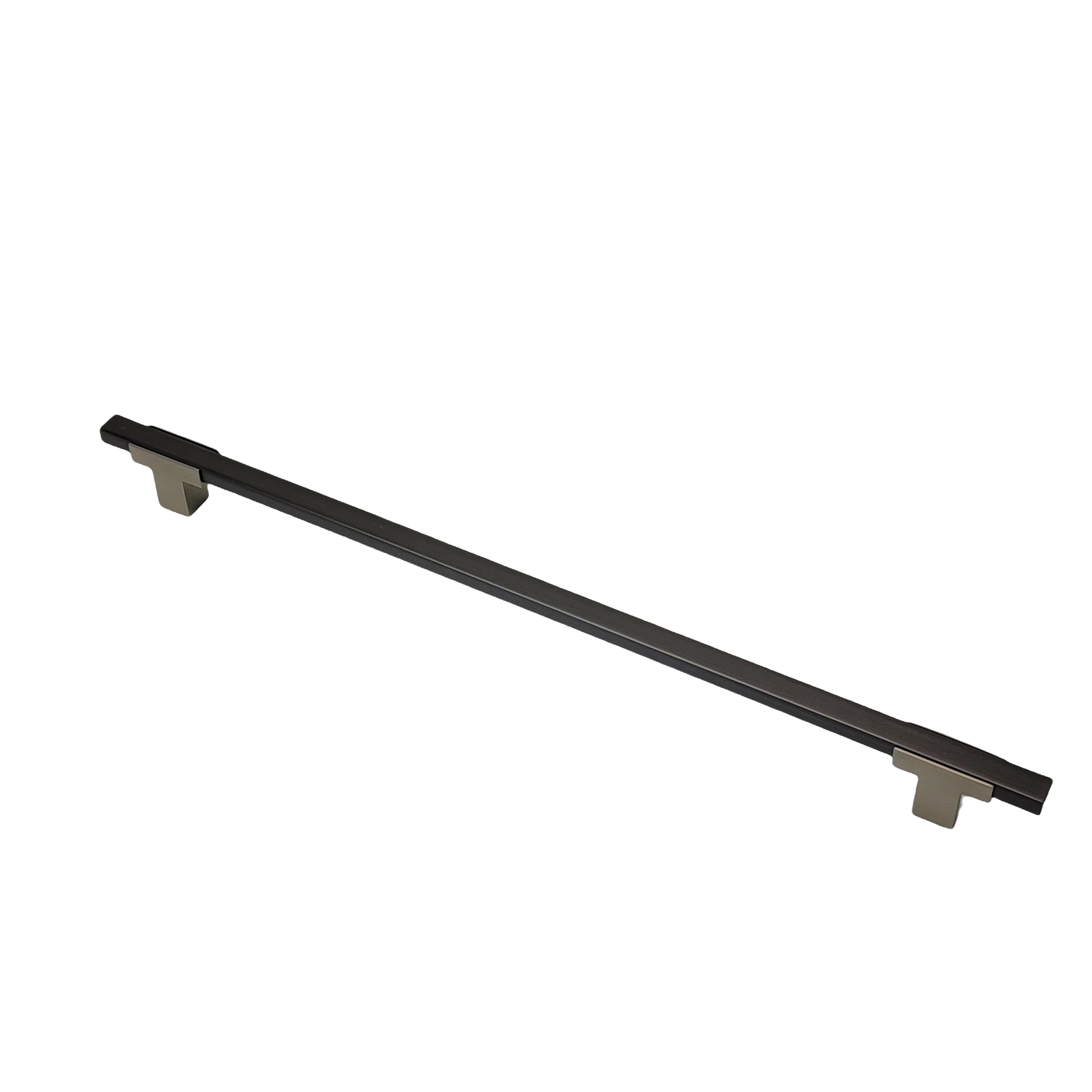 4777 - APPLIANCE PULL - Brushed Nickel Base  with Titanium Bar .
