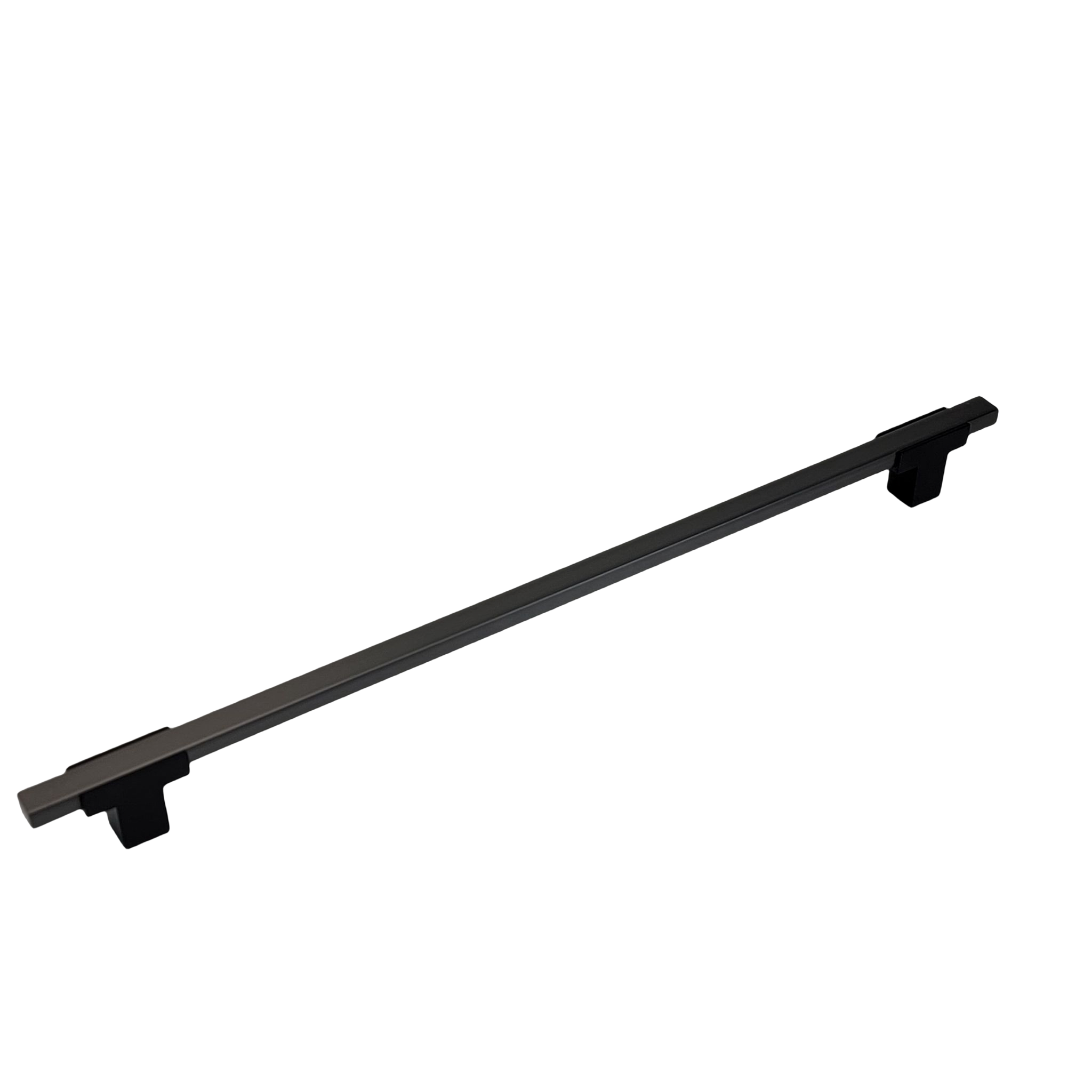 4777 - APPLIANCE PULL - Matte Black Base with Titanium bar. 
