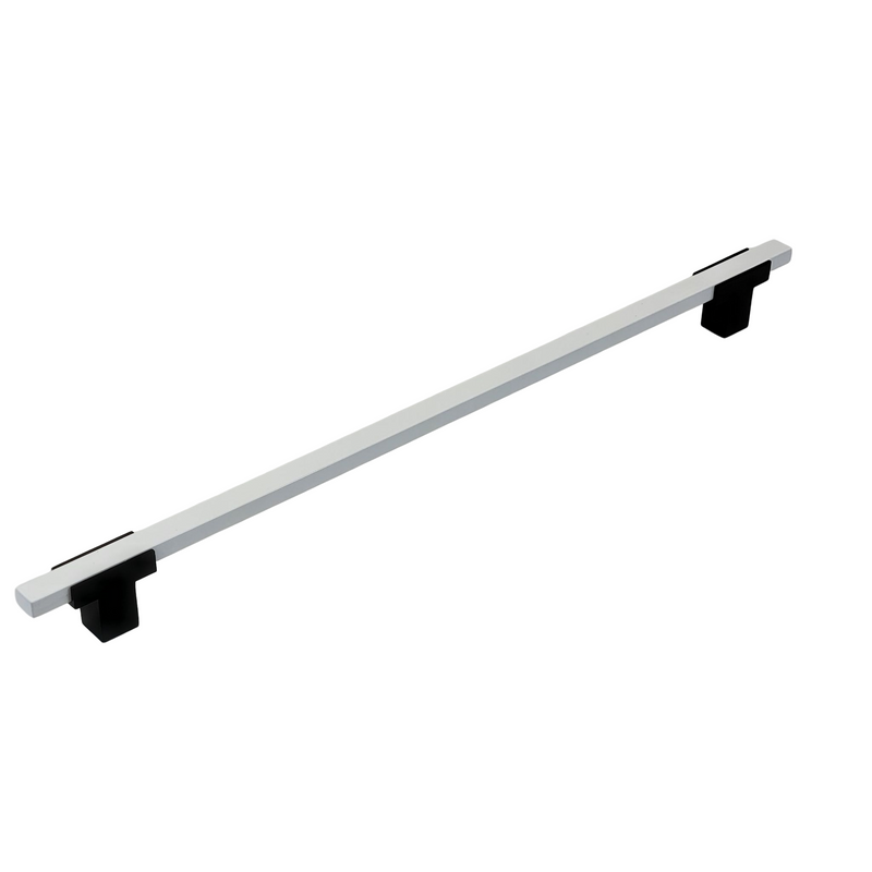 4777 - APPLIANCE PULL - Matte Black Base with White Bar .