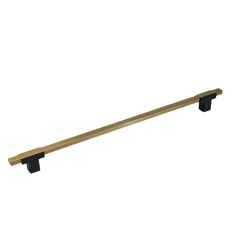 4777 - APPLIANCE PULL - Titanium Base with Brushed Gold Bar.