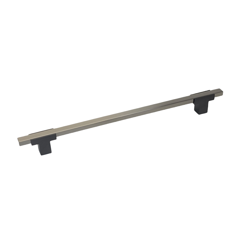 4778- Appliance pull-Titanium stems with Brushed Nickel Bar.