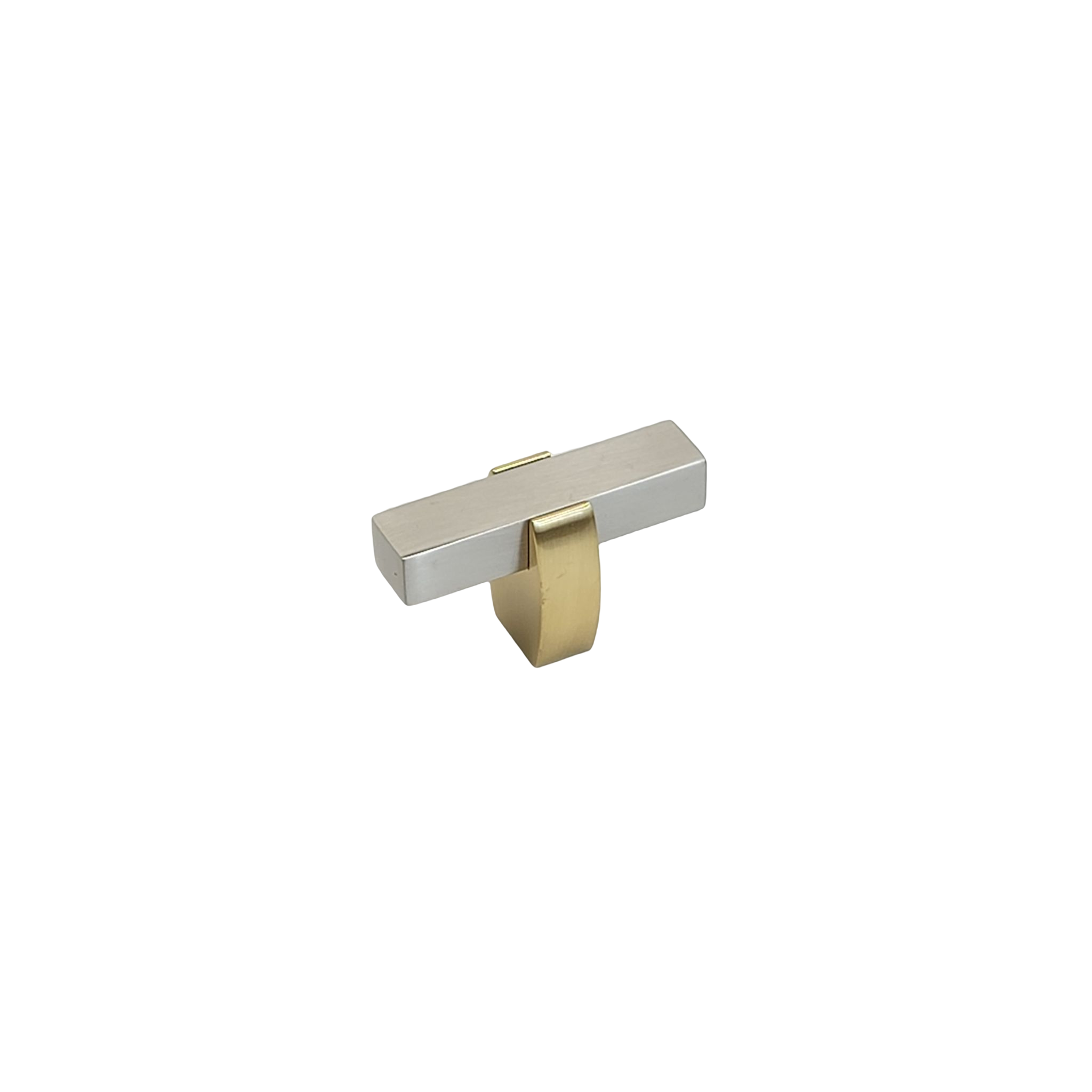 Modern Two Tone Knob - Brushed Gold Base 65