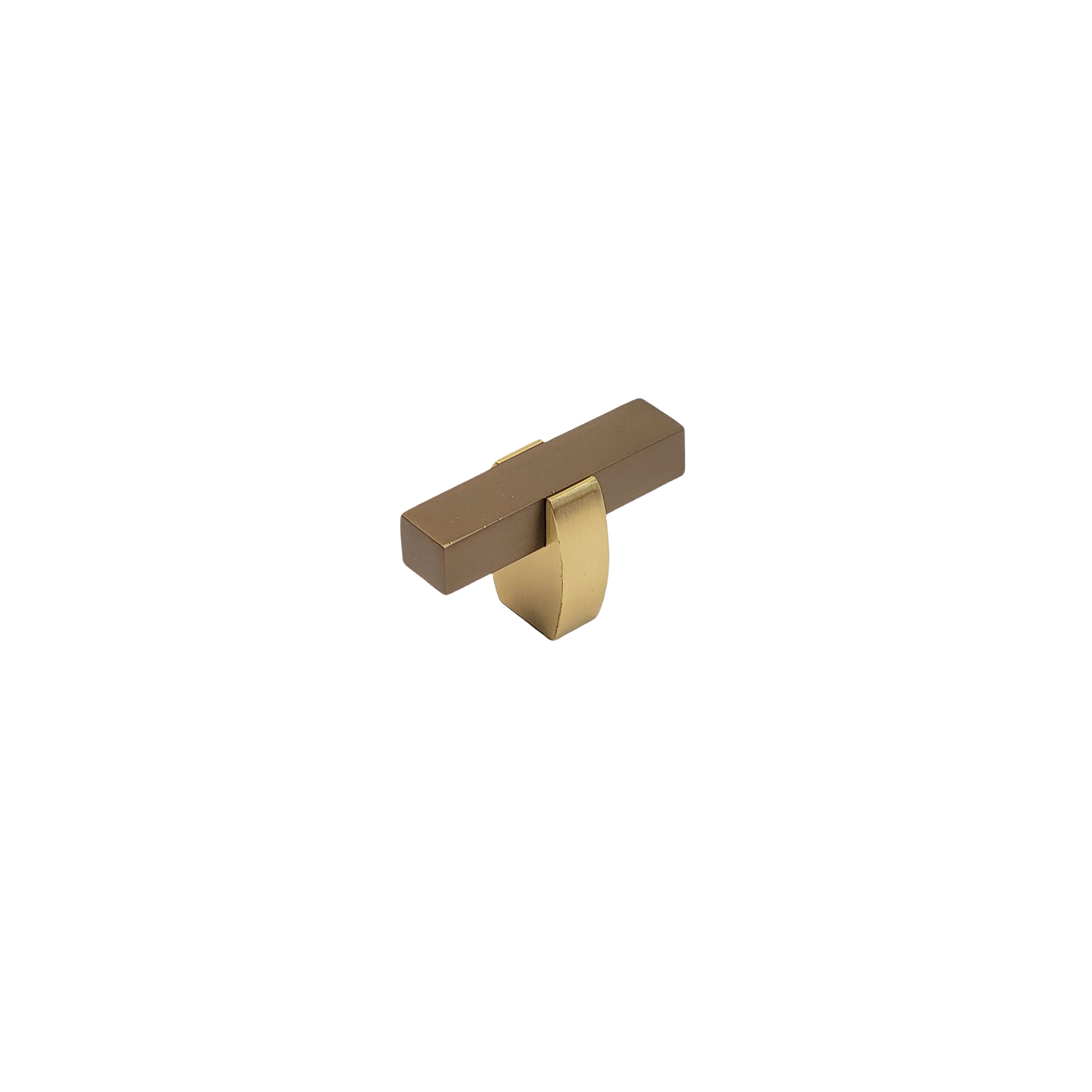 Modern Two Tone Knob - Brushed Gold Base 65