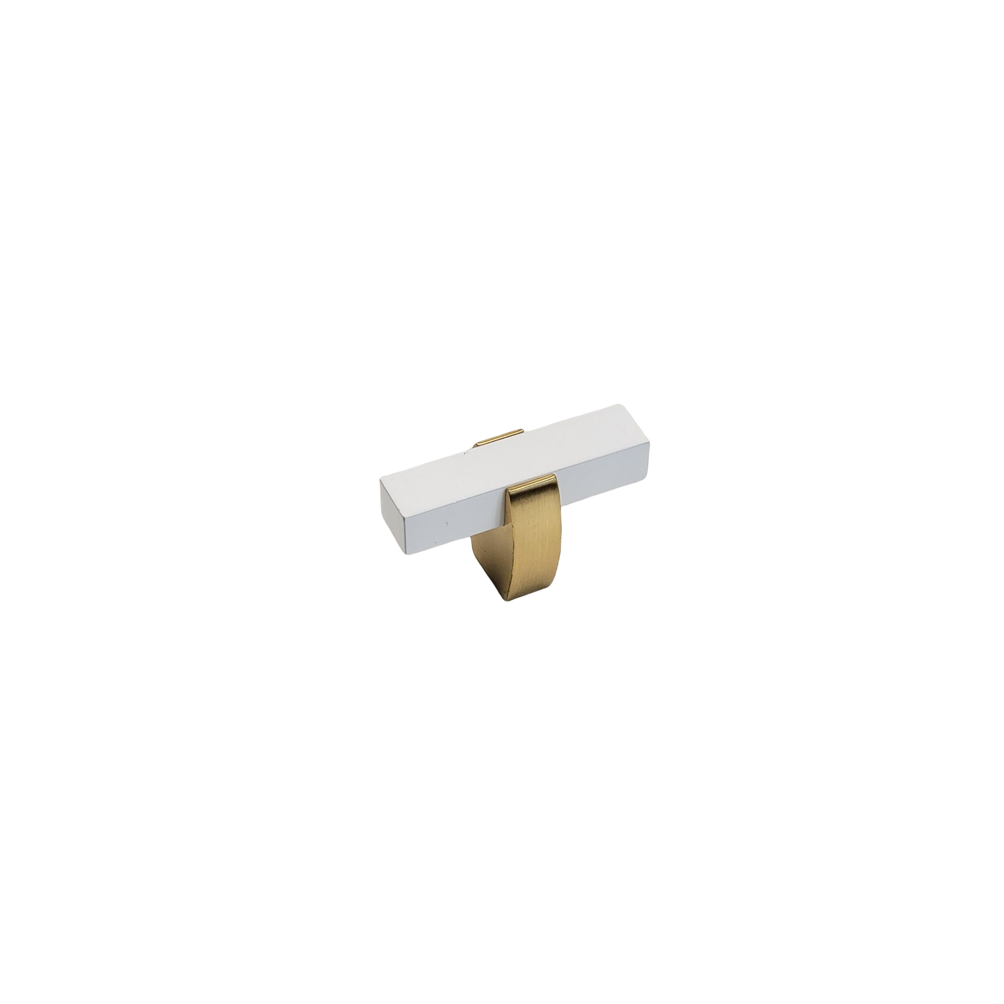 Modern Two Tone Knob - Brushed Gold Base 65