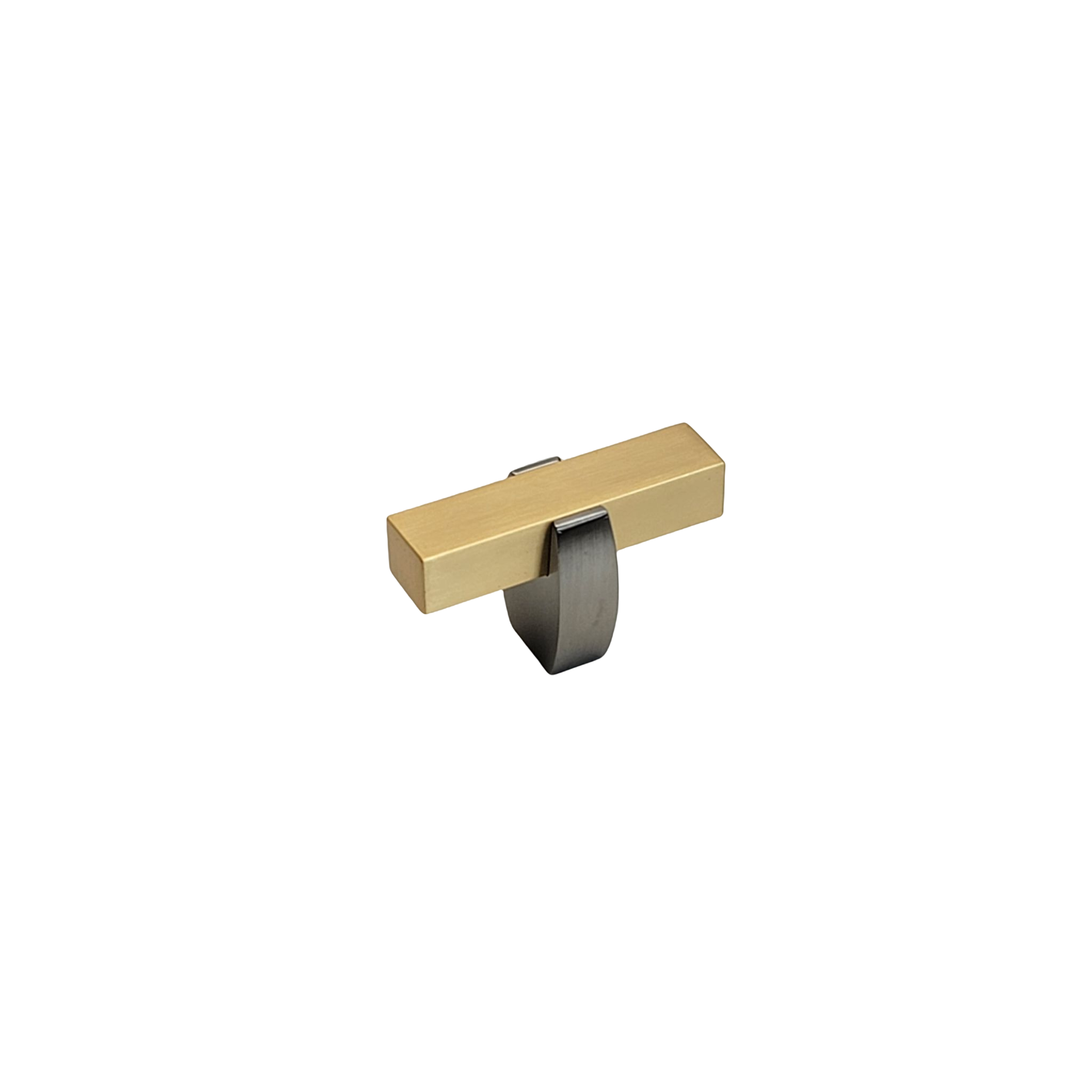 Modern Two Tone Knob - Brushed Nickel Base 65