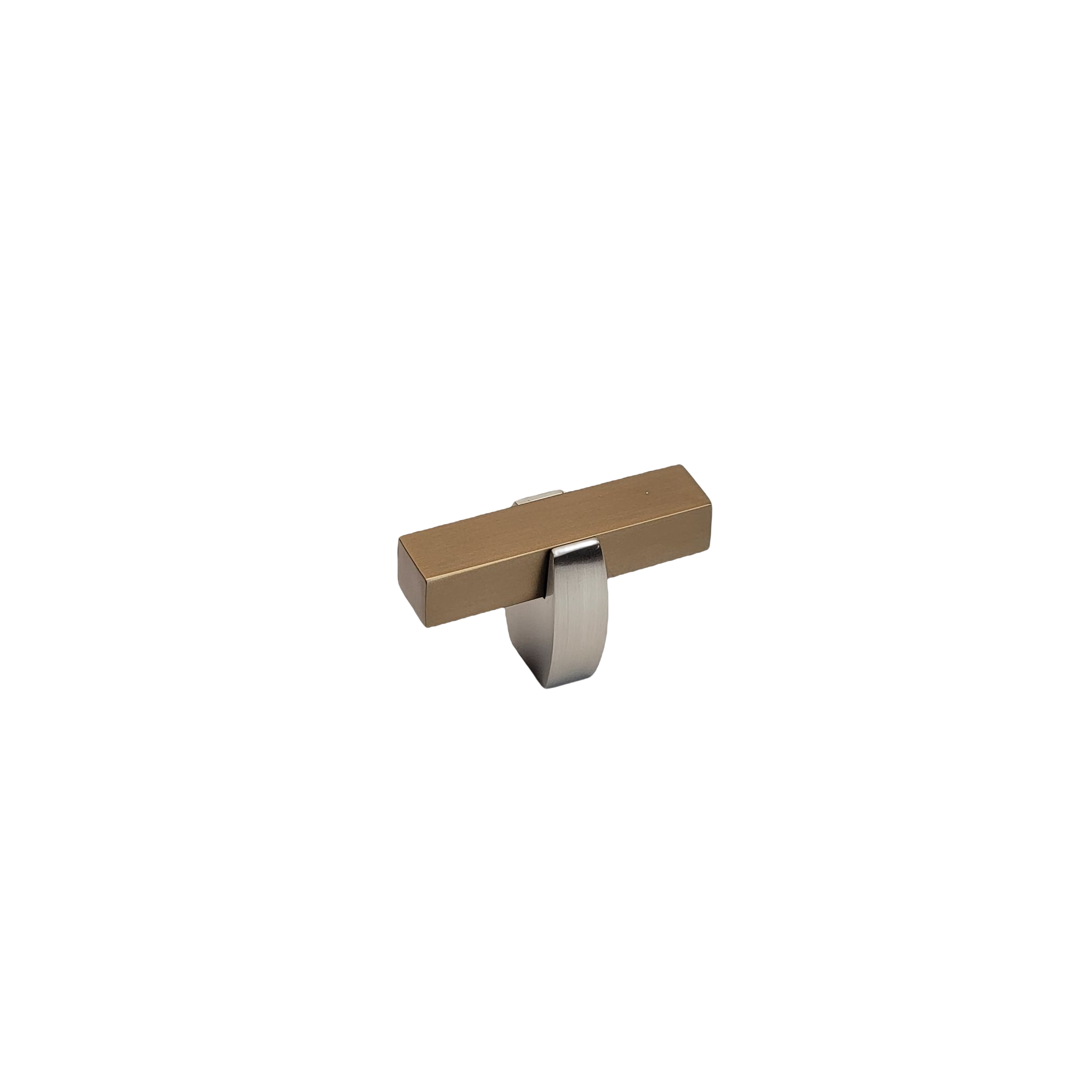 Modern Two Tone Knob - Brushed Nickel Base 65