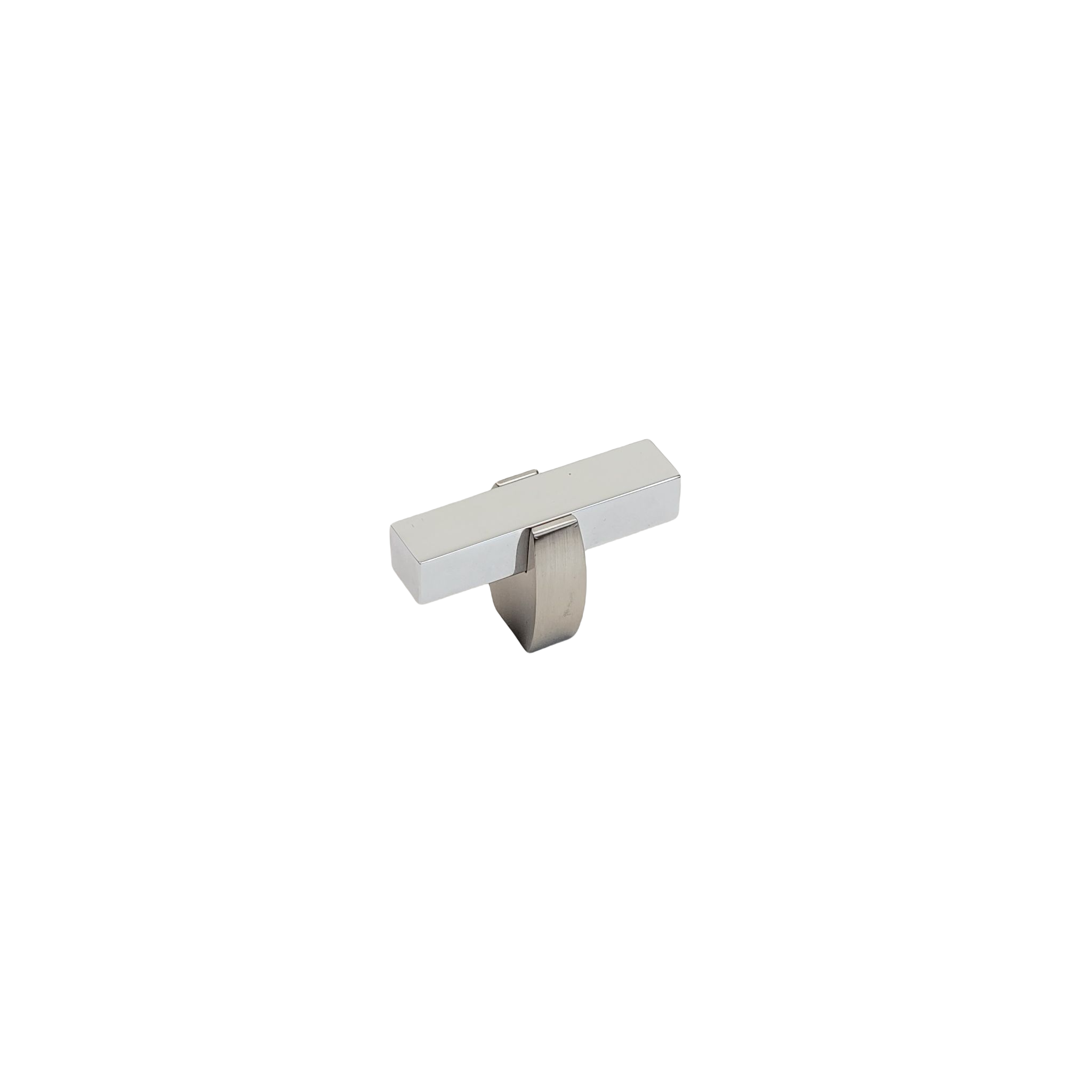 Modern Two Tone Knob - Brushed Nickel Base 65