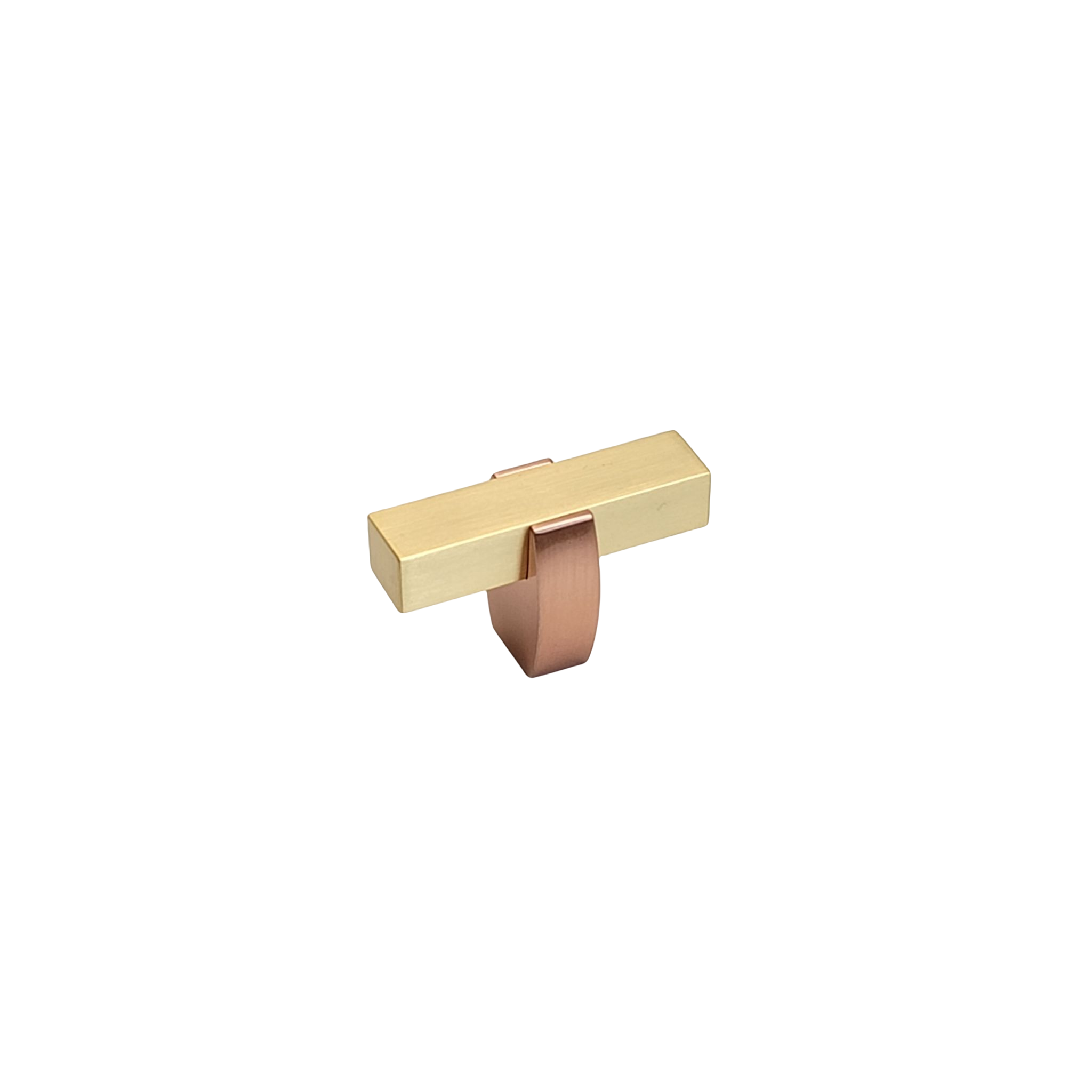 Knob 65 - Rose Gold stem with Brushed Gold bar. 