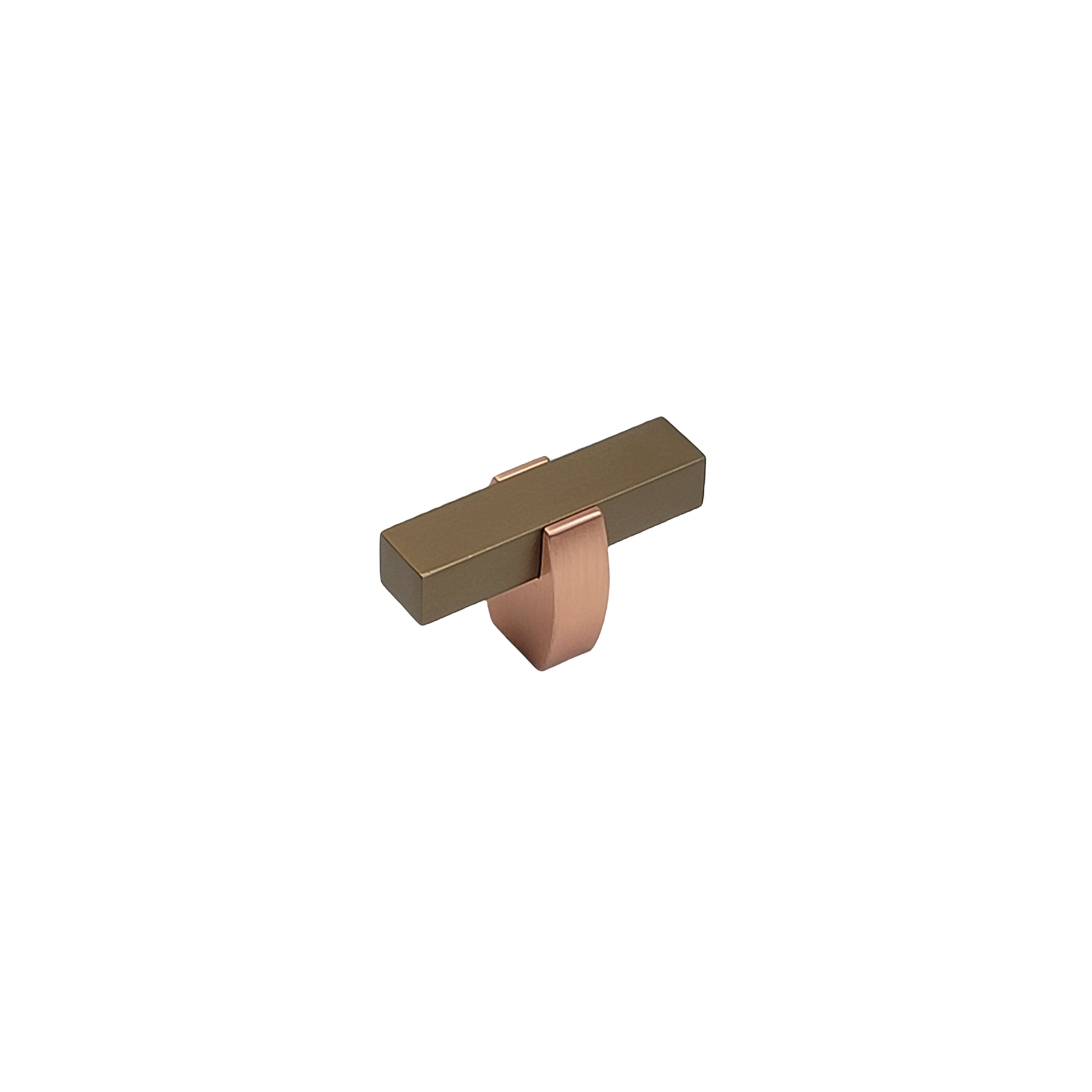 Knob 65 - Rose Gold Stem with Champagne Bronze bar.