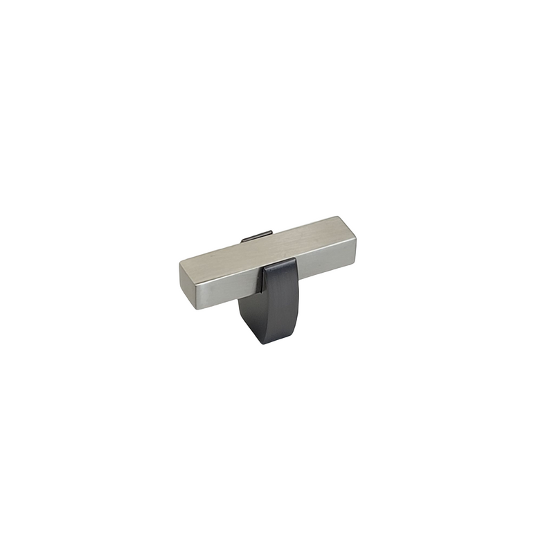 Knob 65 - Titanium base with Brushed Nickel bar. 