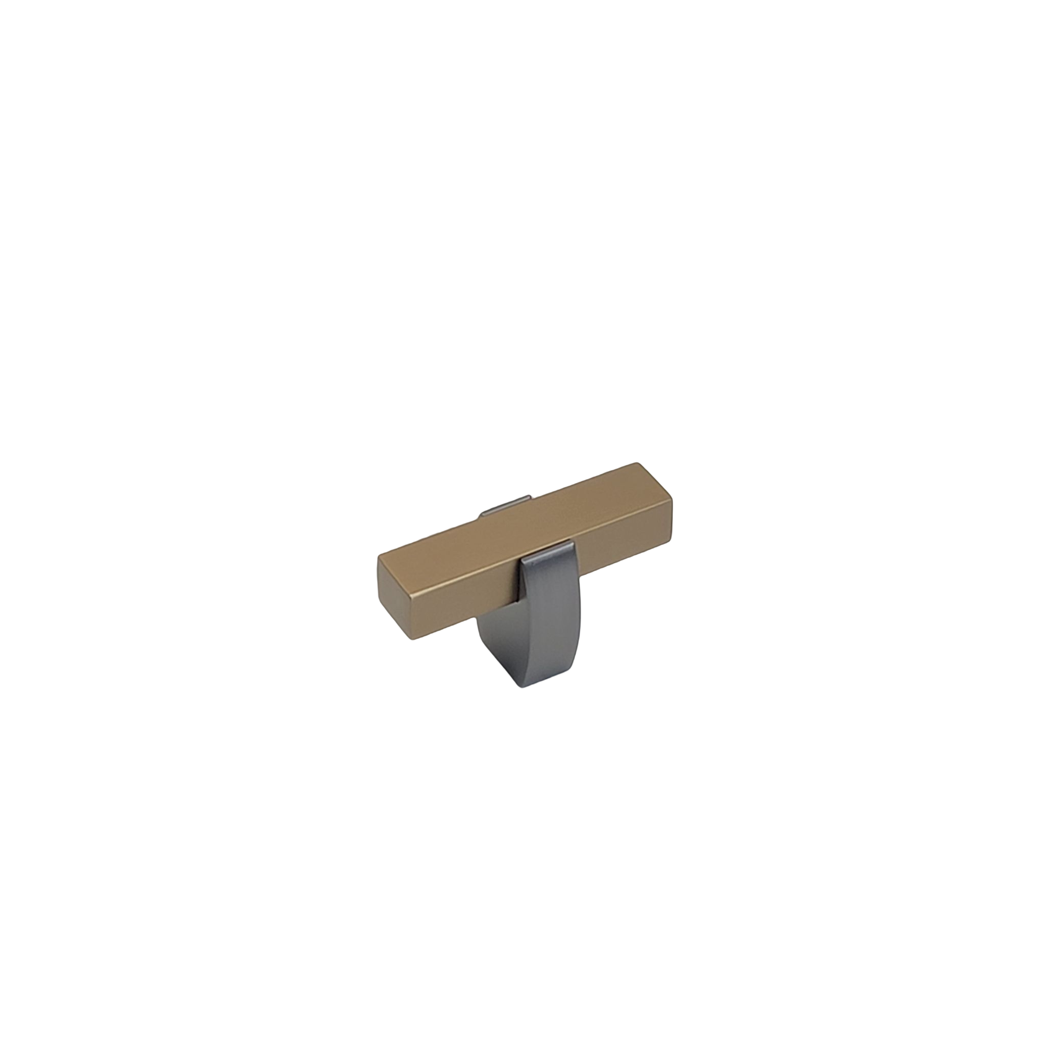 Knob 65 - Titanium base with Champagne Bronze bar.