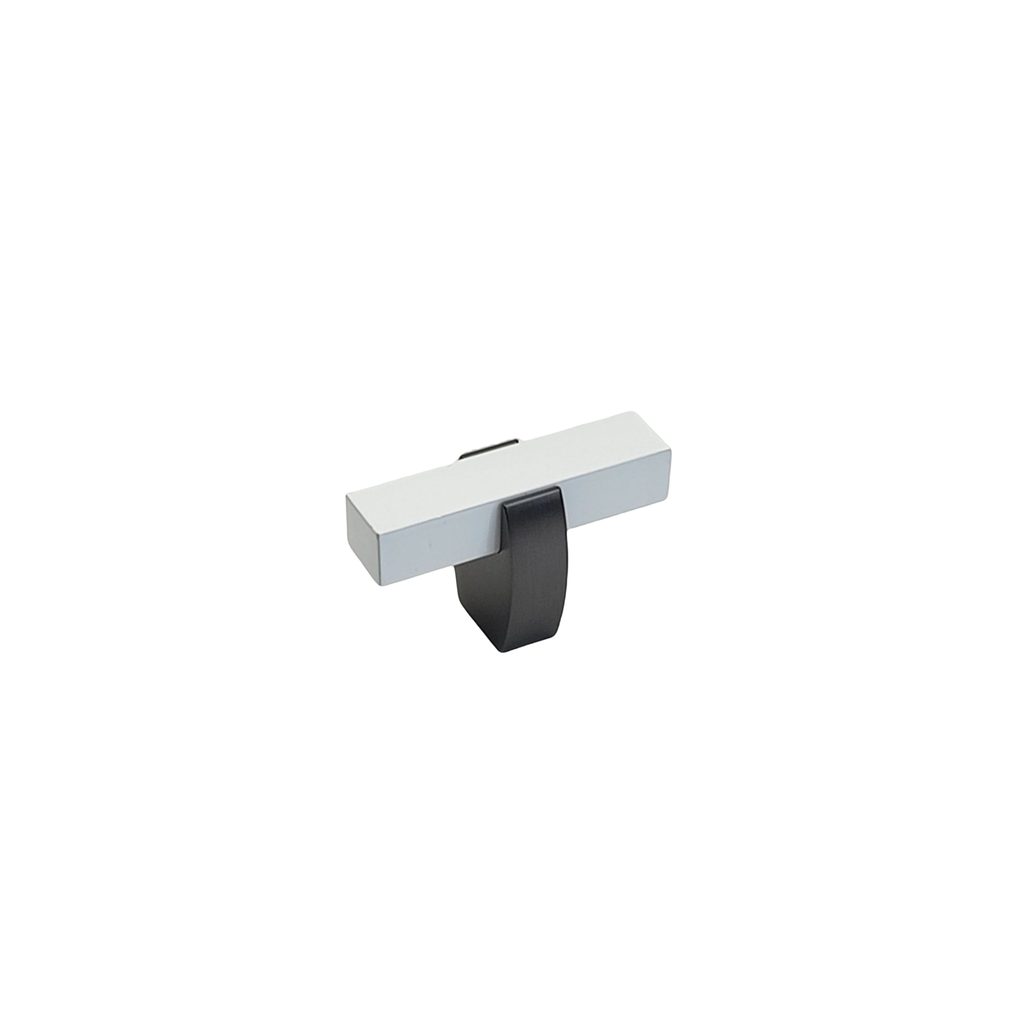 Knob 65 - Titanium base with White bar.