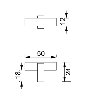 Modern Two Tone Knob - Brushed Nickel Base 65