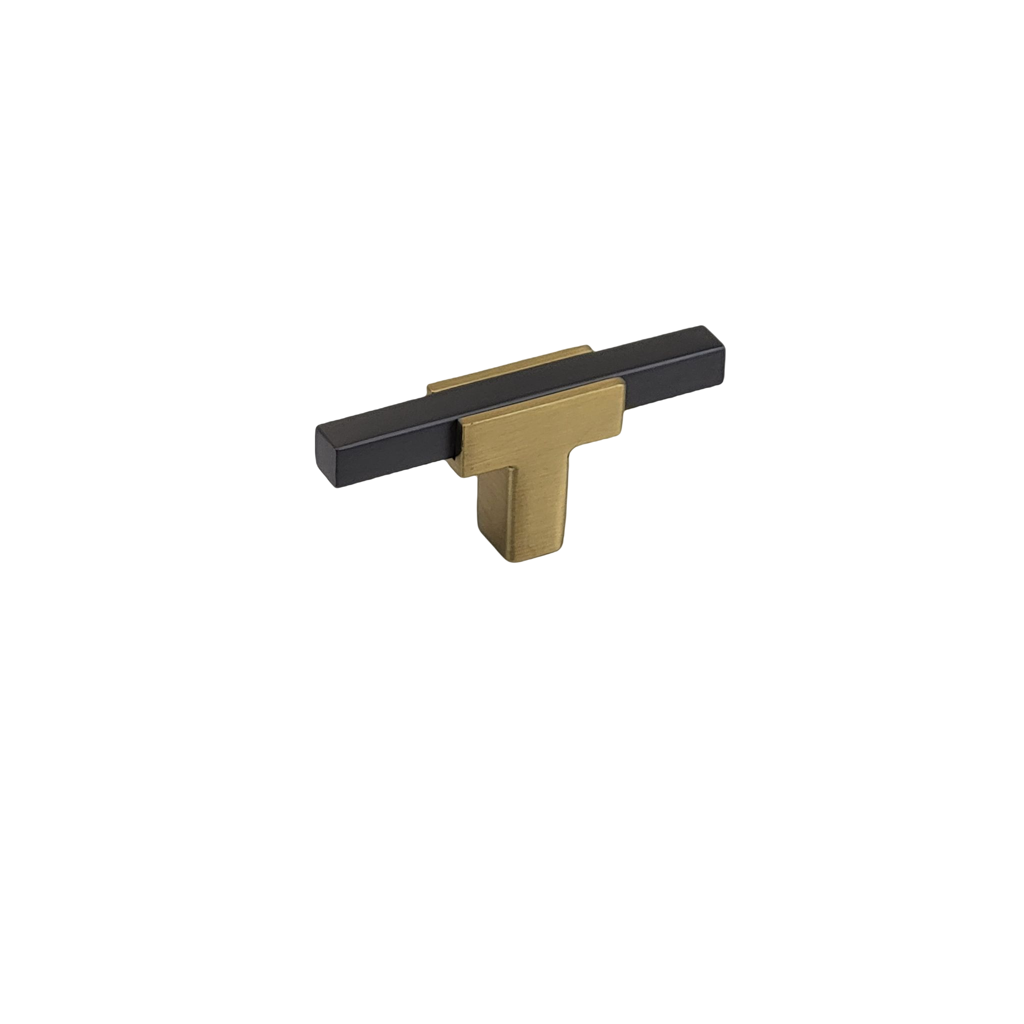 Two Tone T-Bar Knob - Brushed Gold Base 67