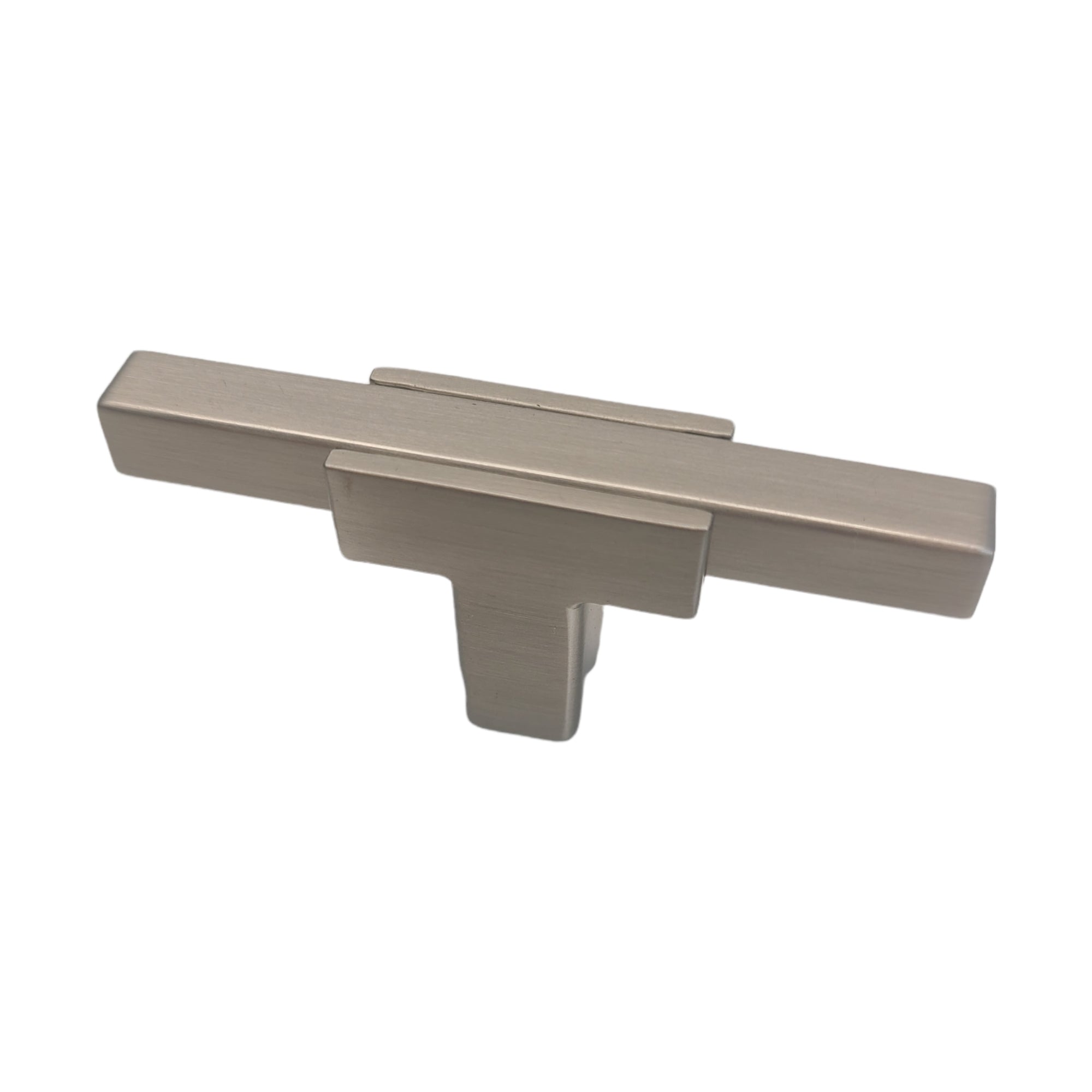 Two Tone T-Bar Knob - Brushed Nickel Base 67