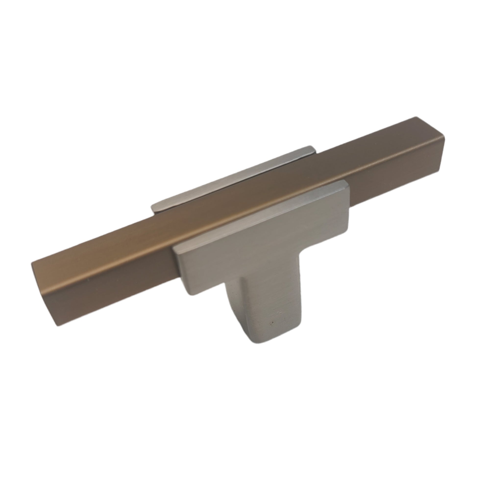 Two Tone T-Bar Knob - Brushed Nickel Base 67