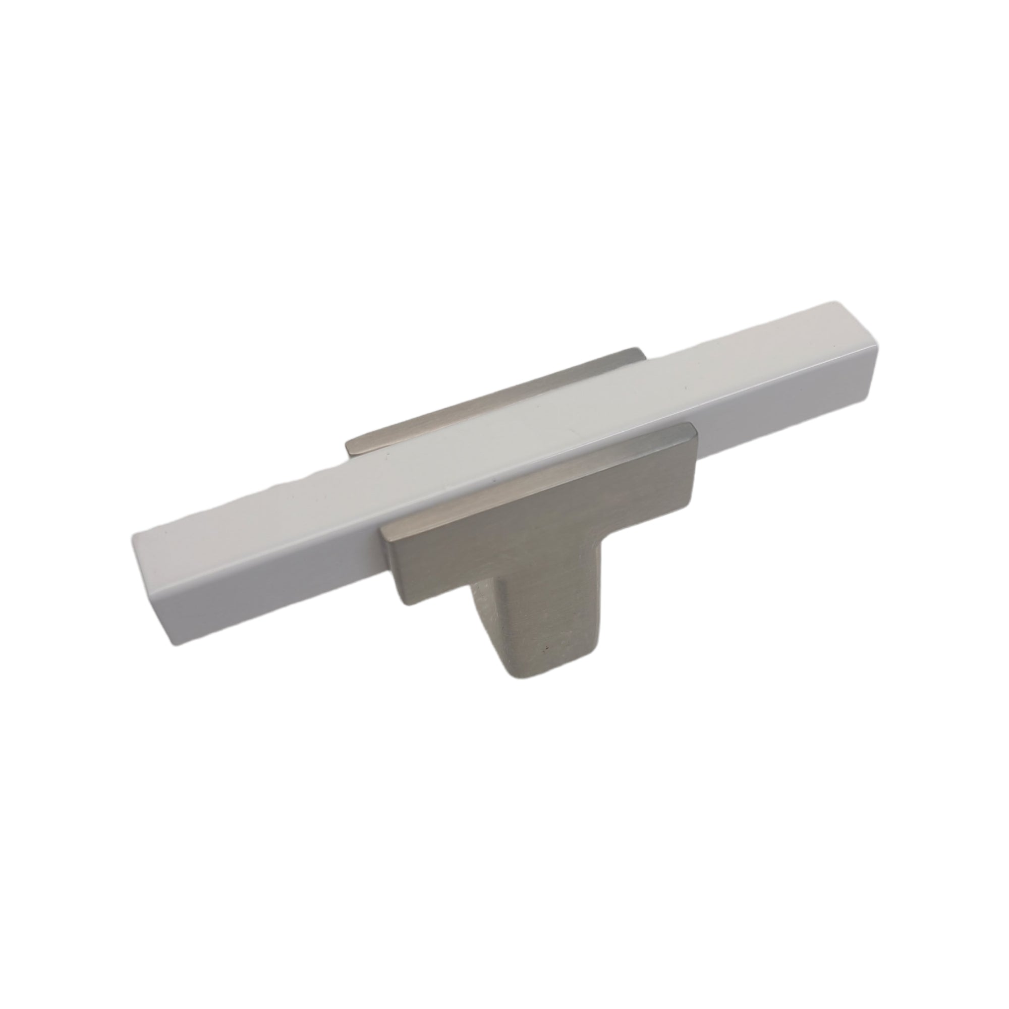 Two Tone T-Bar Knob - Brushed Nickel Base 67