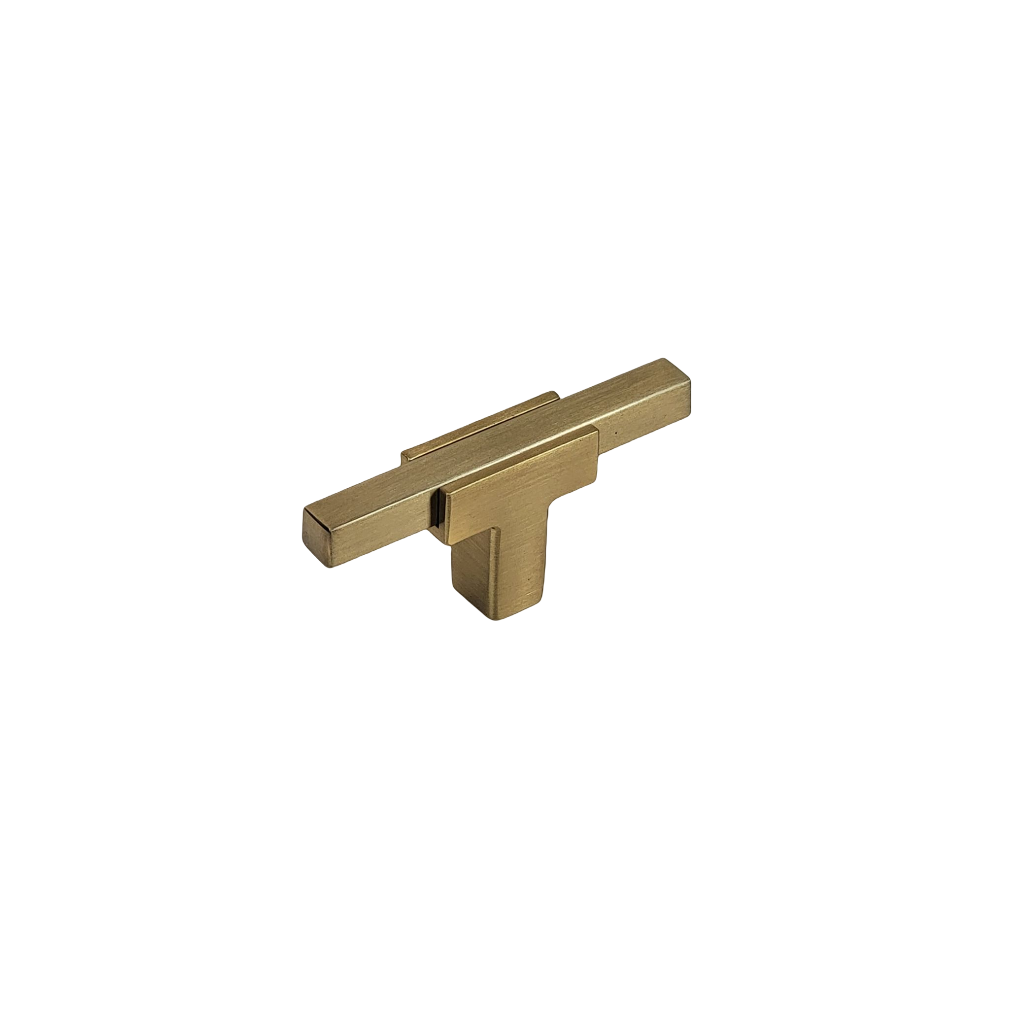 Two Tone T-Bar Knob - Brushed Gold Base 67