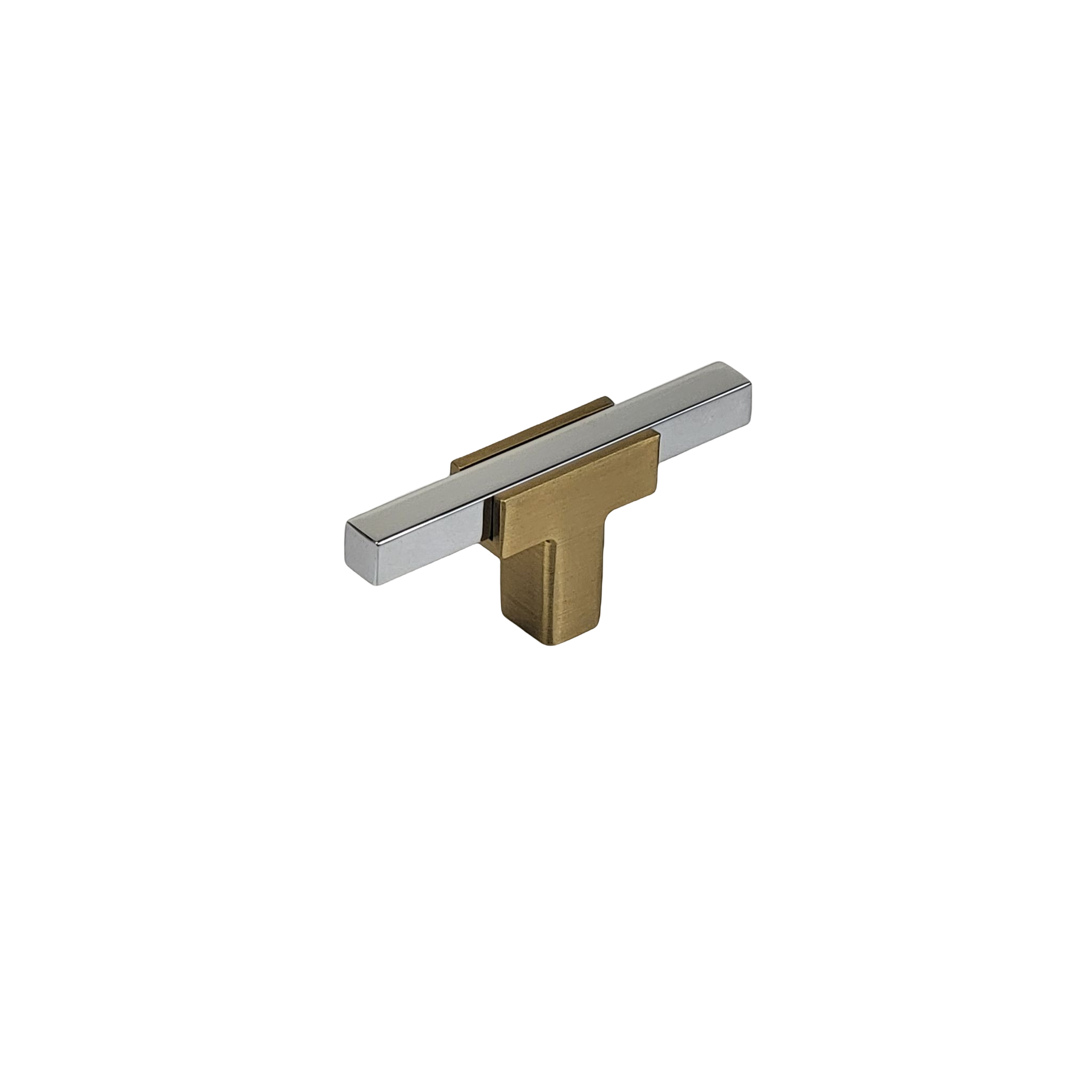 Two Tone T-Bar Knob - Brushed Gold Base 67