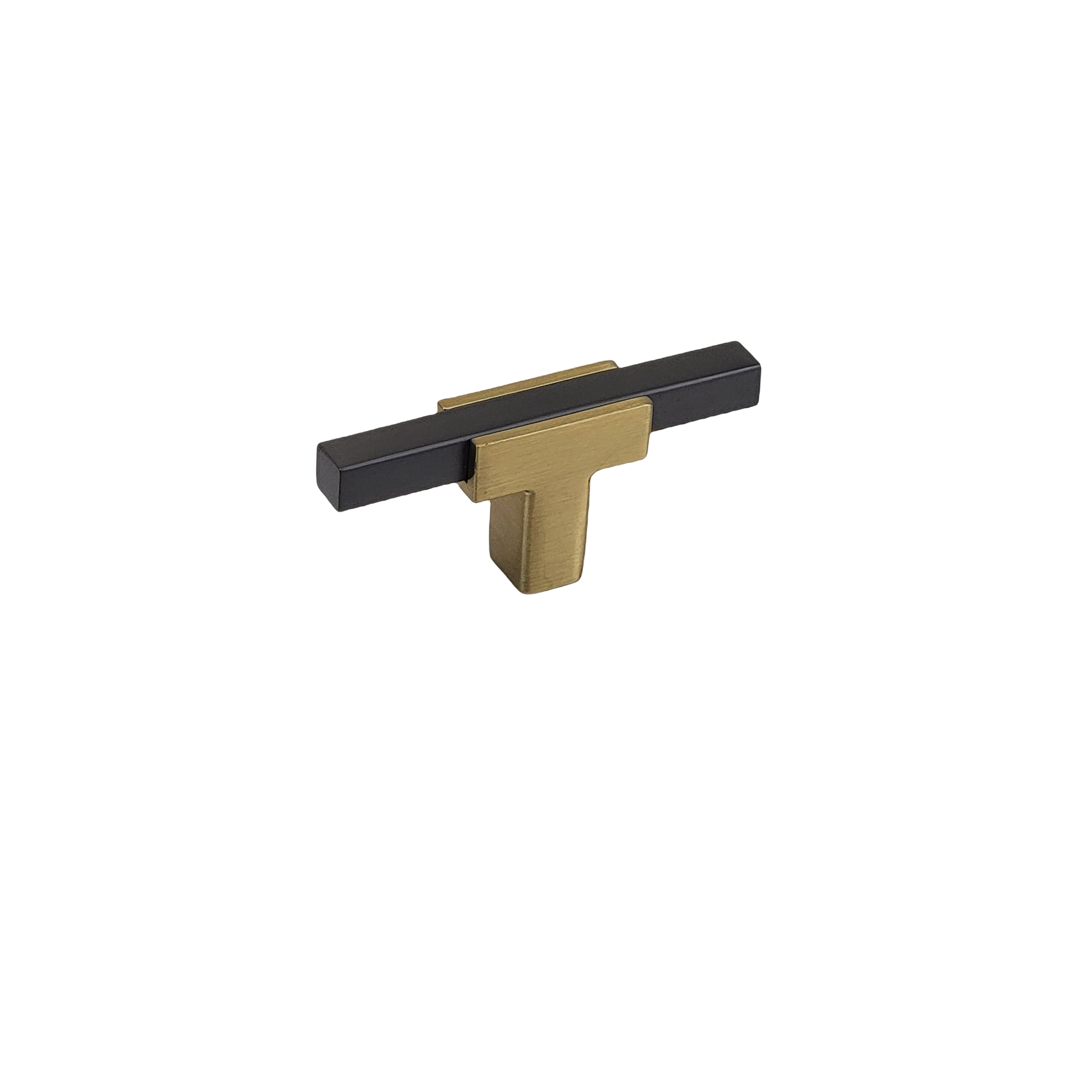 Two Tone T-Bar Knob - Brushed Gold Base 67