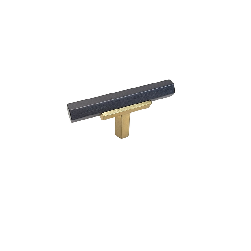 Knob 74 - Brushed Gold stem with Titanium bar.