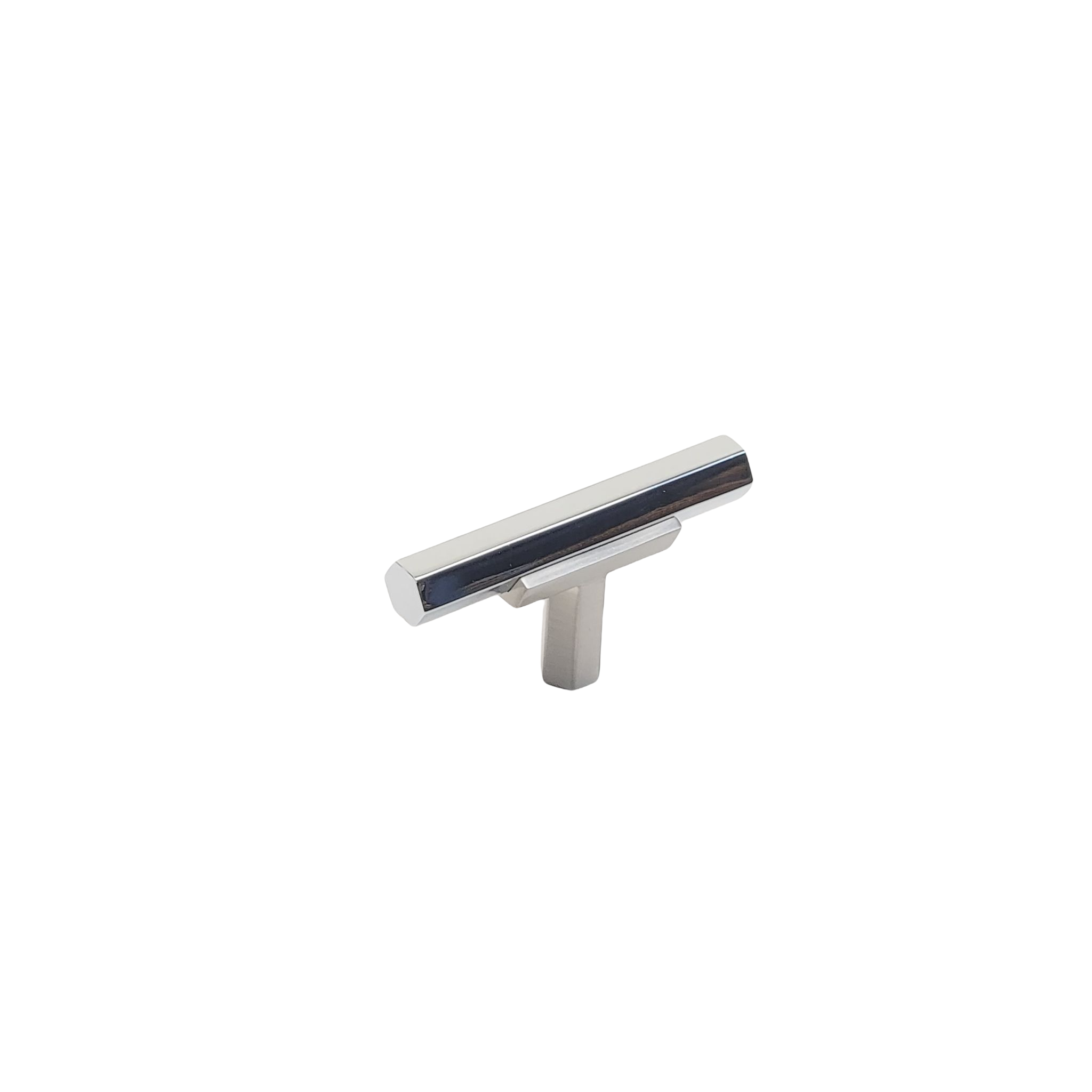brushed nickel stem with chrome bar.