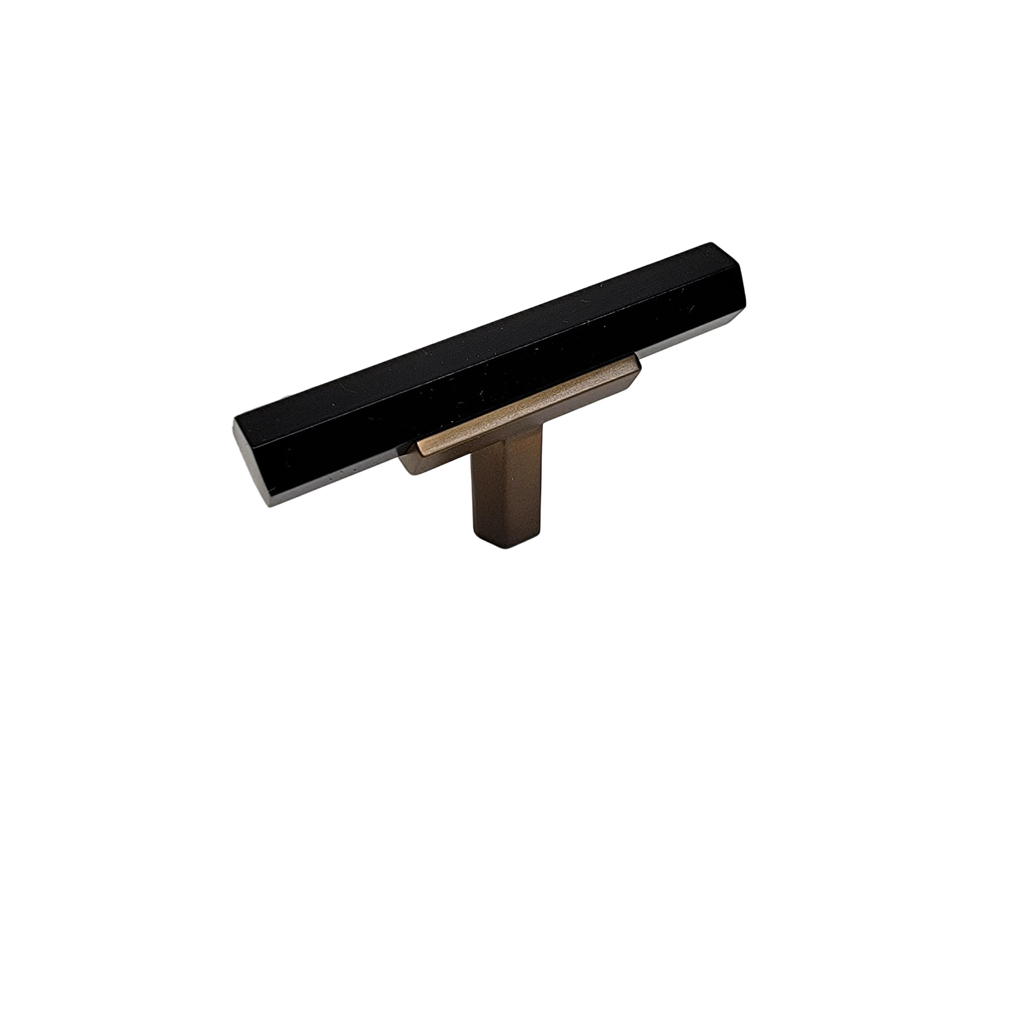 knob 74 - Champagne bronze stem with matte black bar.