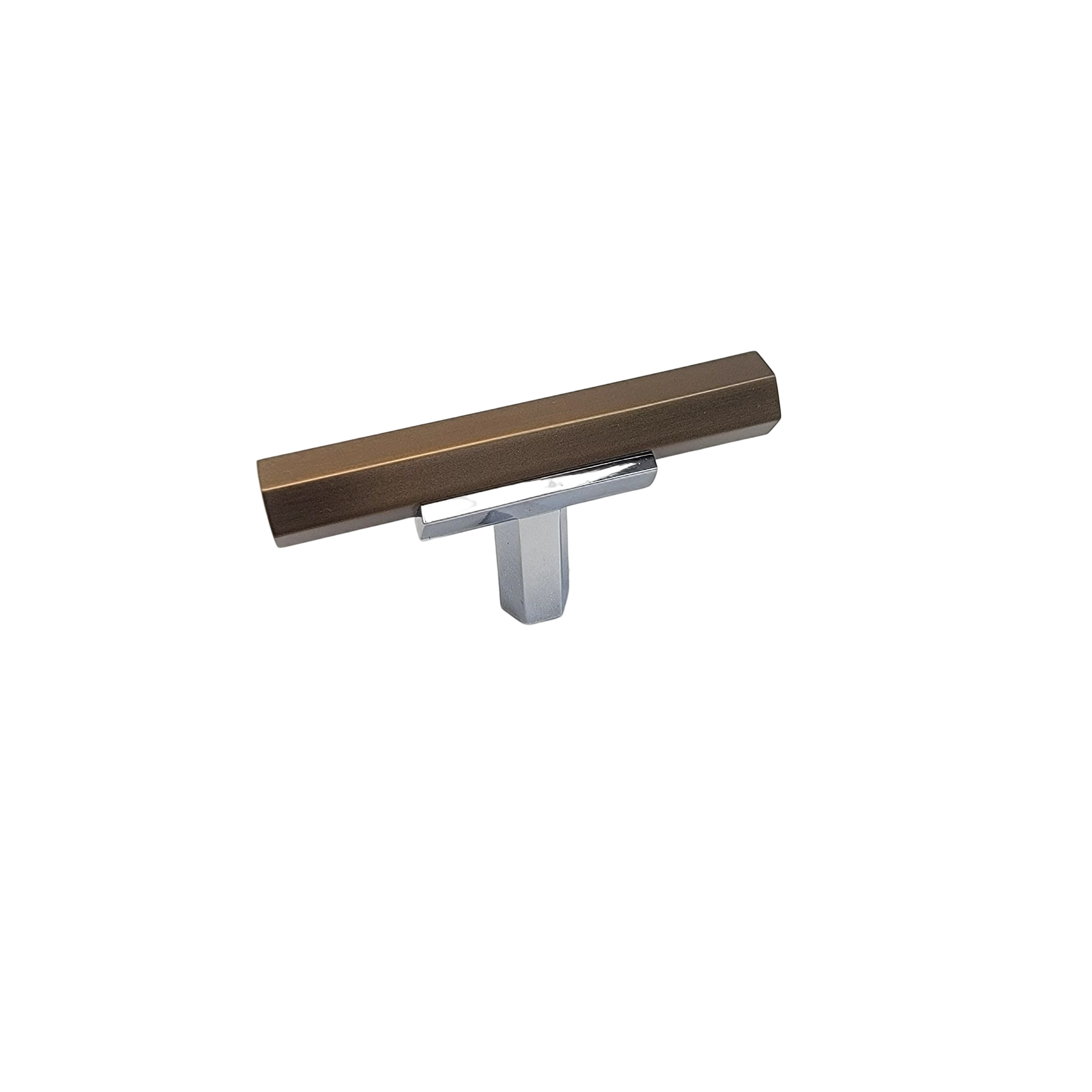 Knob 74 - Chrome stem with Champagne Bronze bar.