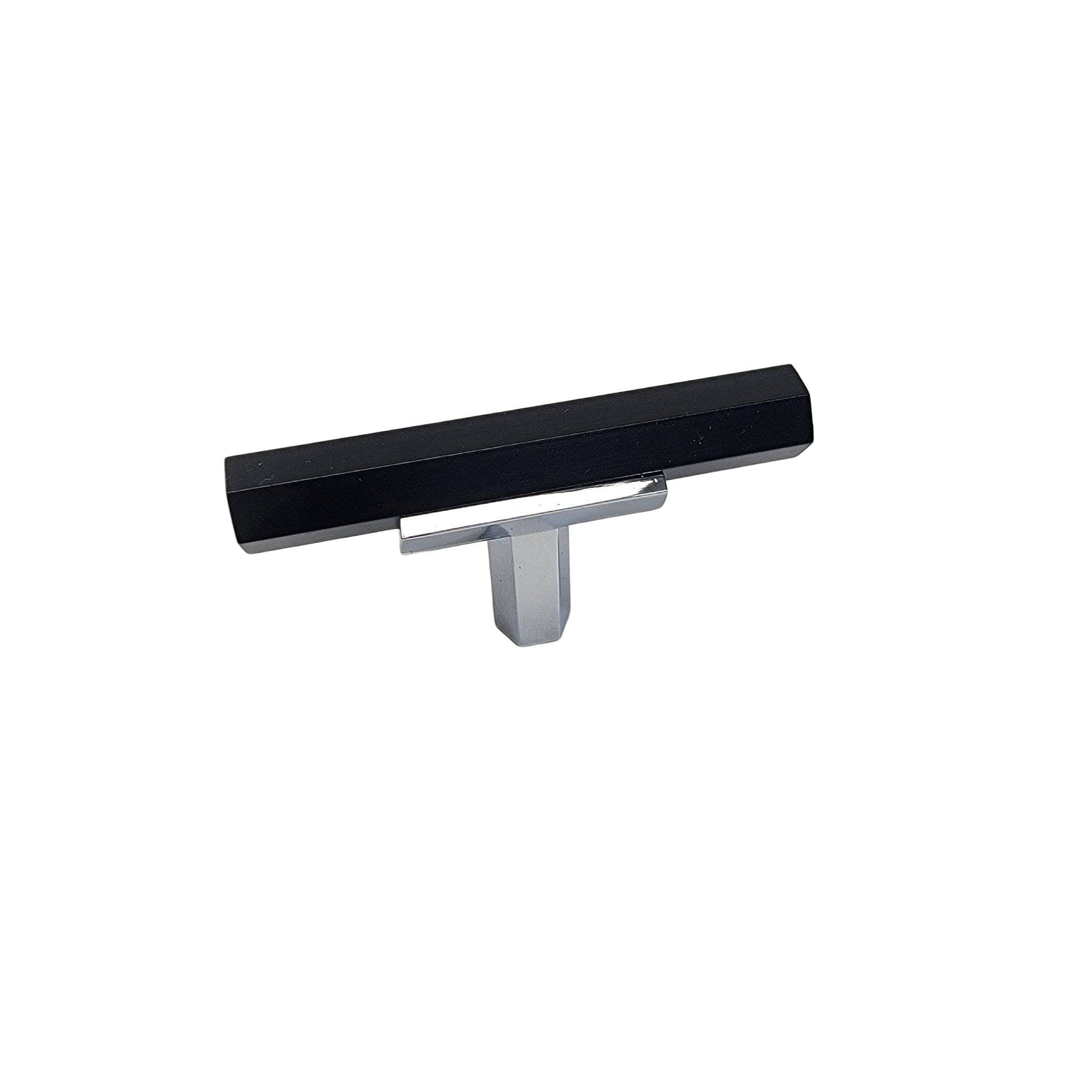 Knob 74 - Chrome stem with Matte Black bar.