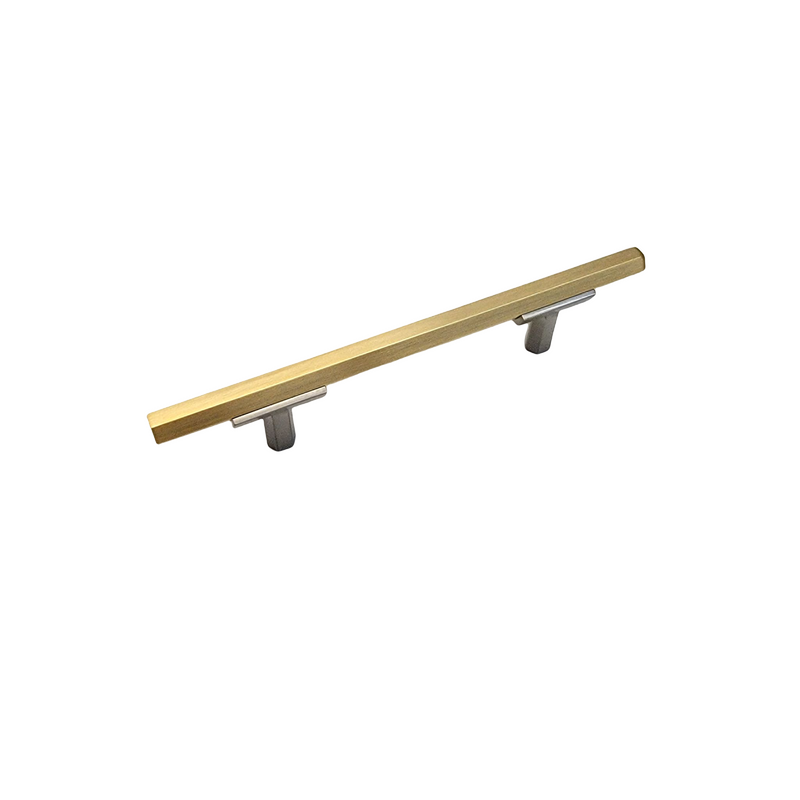 776- Brushed Nickel Stem with Brushed Gold Bar available in all mentioned sizes