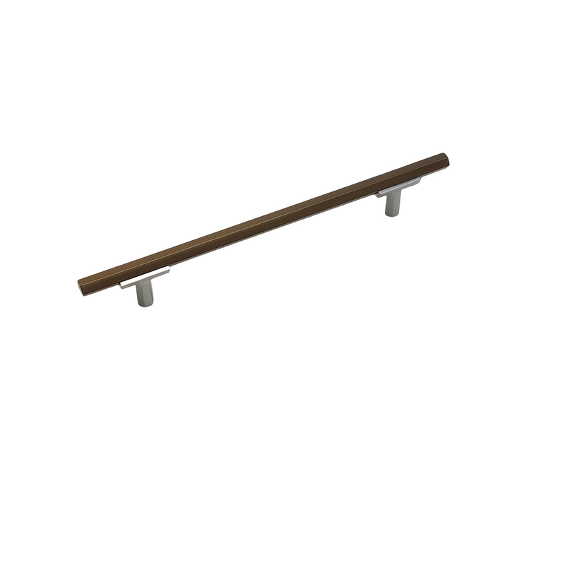 776- Brushed Nickel Stem with Champagne Bronze Bar available in all mentioned sizes
