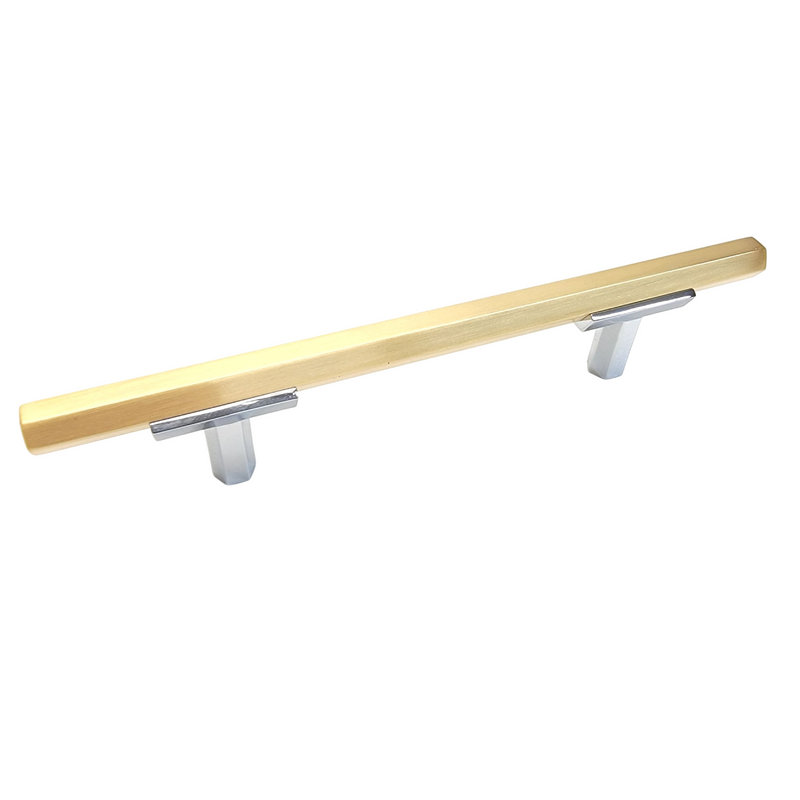 776- Chrome Stem with Brushed Gold Bar available in all mentioned sizes