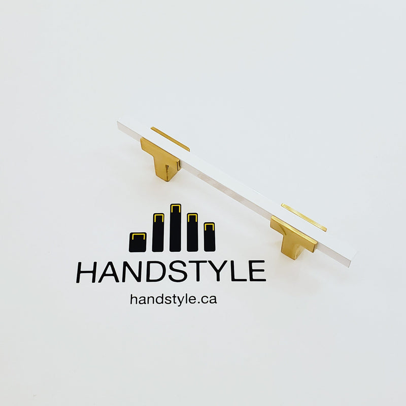 Two Tone T-Bar Handle - Brushed Gold Base 778