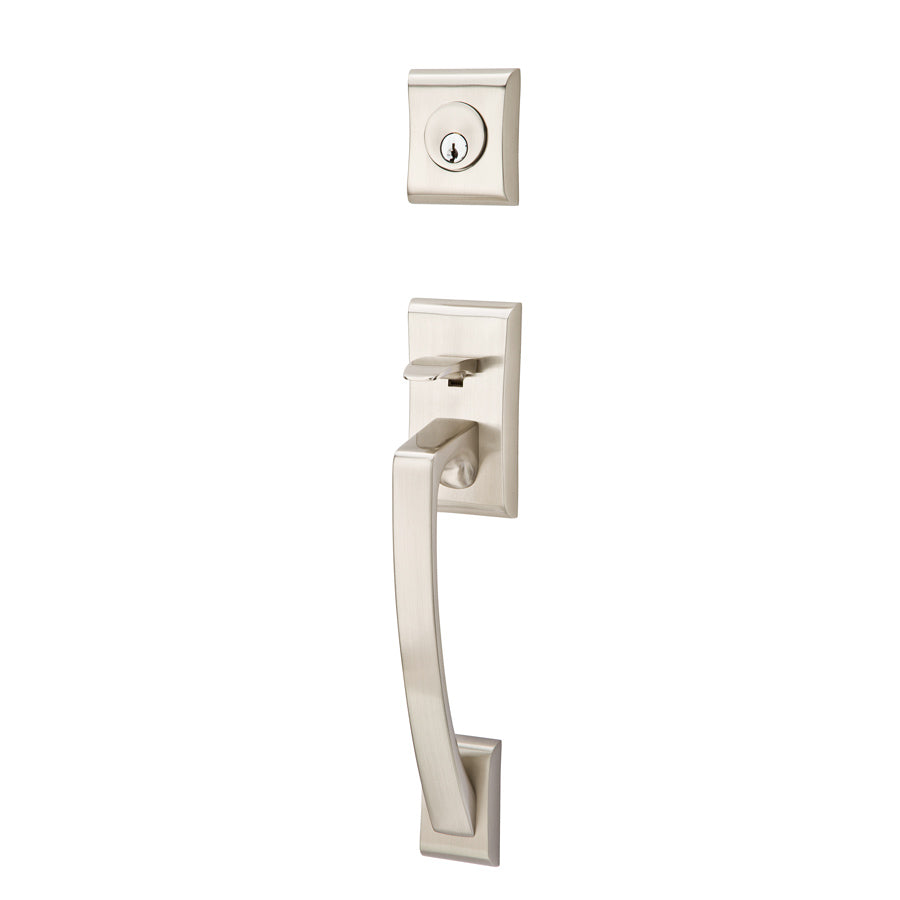 Ares Brass Tubular Entryset in Satin Nickel finish