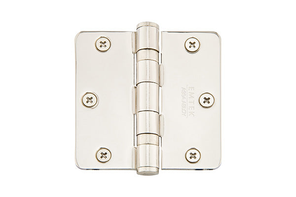 Emtek Heavy Duty Ball Bearing, 1/4" Radius Corners, Steel Hinges