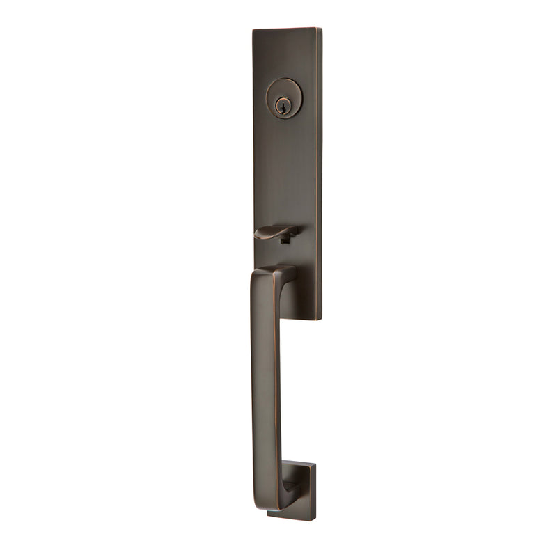 Davos Brass Tubular Entryset in Oil Rubbed Bronze finish