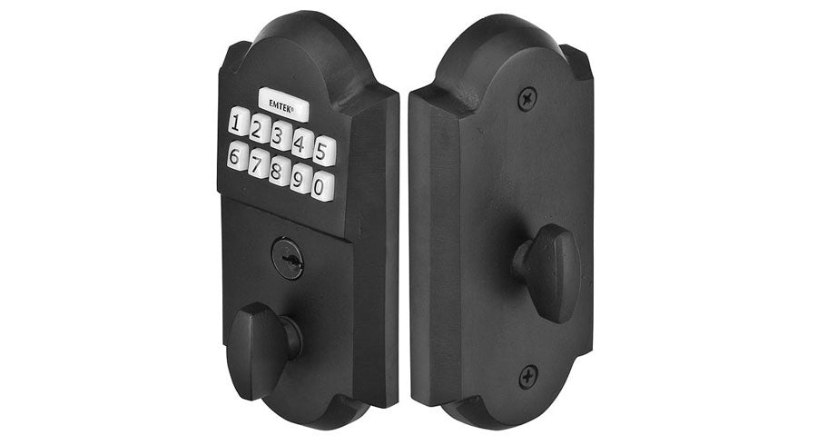 Emtek Electronic Sandcast Bronze Keypad Deadbolt
