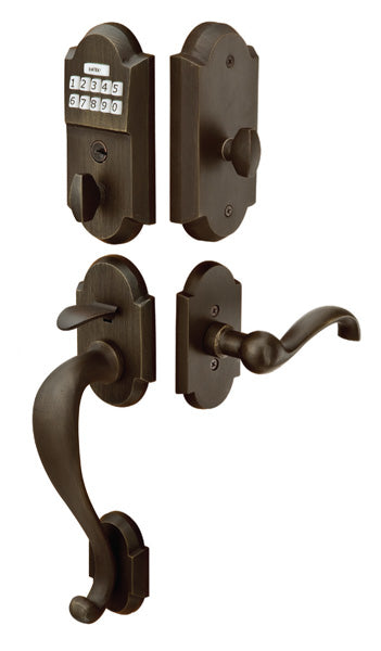 Sandcast Bronze Keypad Entryset with Teton Lever in Medium Bronze finish
