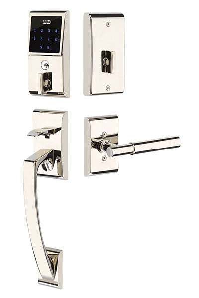 EMTouch™ Keypad Entryset with Myles Lever in Polished Nickel finish