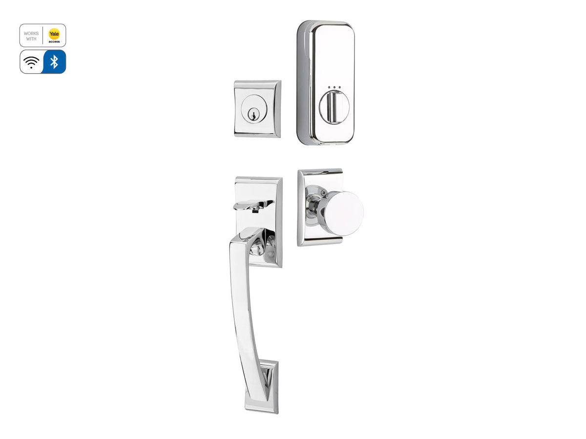 EMPowered™ Smart Lock Upgrade - Works with Yale Access App Ares Entry Set in Polished Chrome