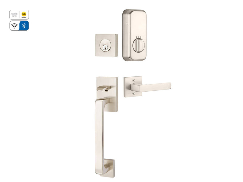 EMPowered™ Smart Lock Upgrade - Works with Yale Access App Baden Entry Set in Satin Nickel