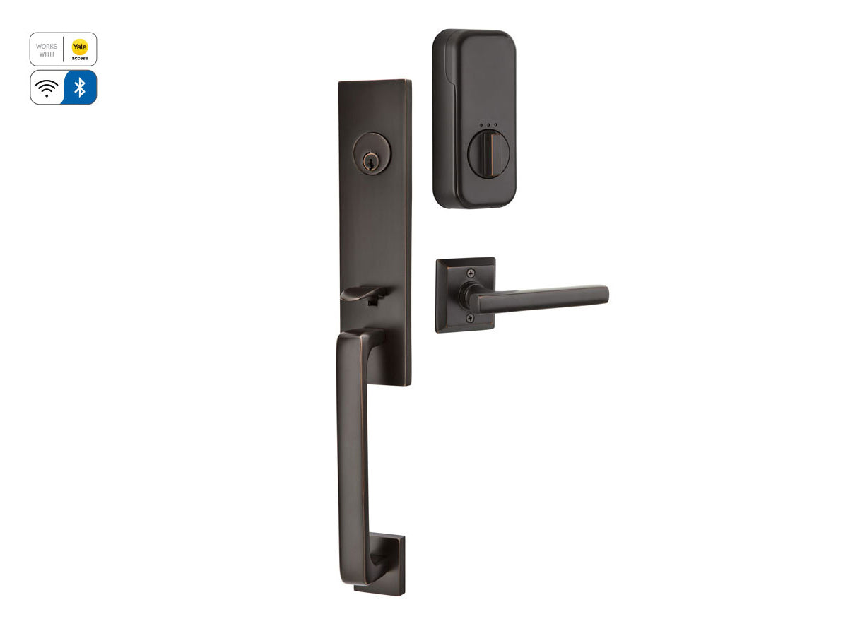 EMPowered™ Smart Lock Upgrade - Works with Yale Access App Davos Entry Set in Oil Rubbed Bronze