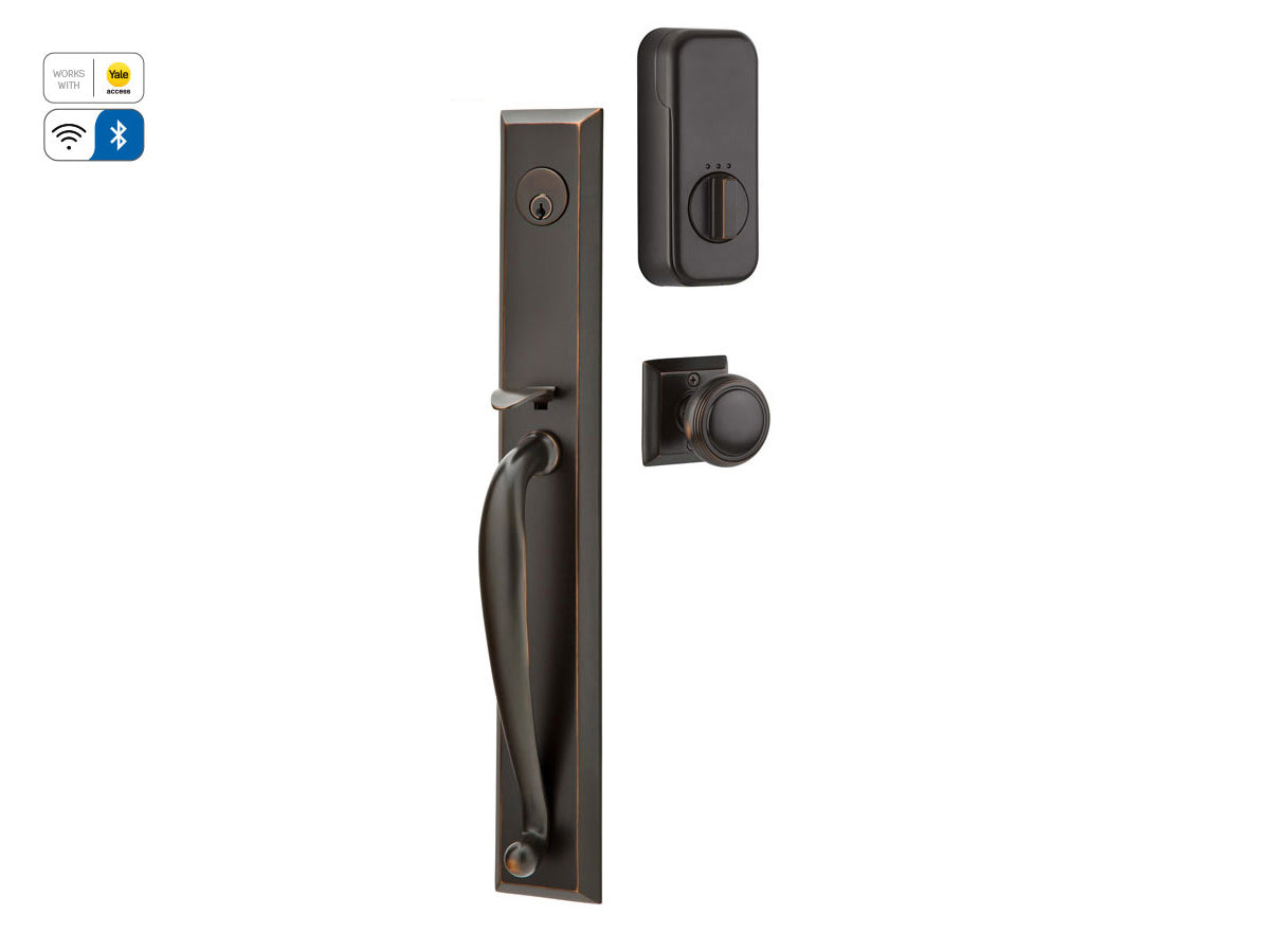EMPowered™ Smart Lock Upgrade - Works with Yale Access App Jefferson Sectional Entry Set in Oil Rubbed Bronze