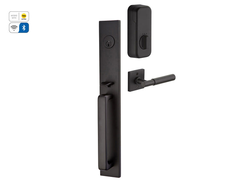 EMPowered™ Smart Lock Upgrade - Works with Yale Access App Lausanne Entry Set in Flat Black