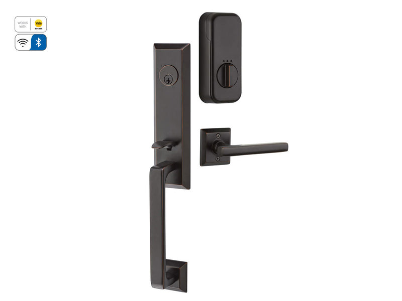 EMPowered™ Smart Lock Upgrade - Works with Yale Access App Monolithic Transitional Entry Set in Oil Rubbed Bronze